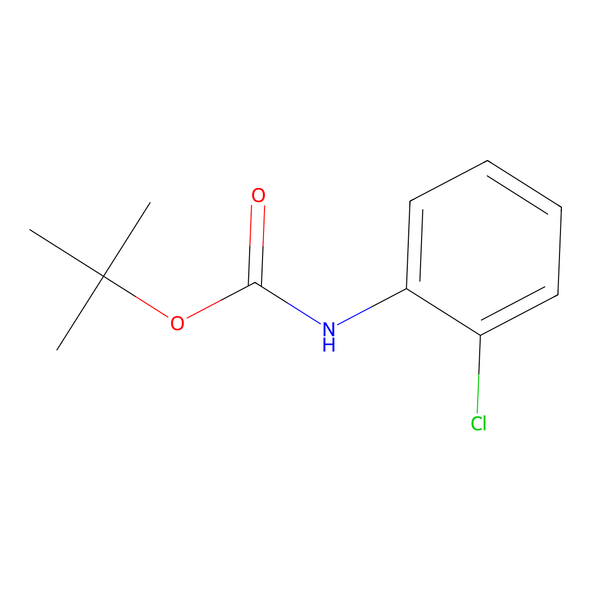 tert-Butyl 2-chlorophenylcarbamate molecular structure, CAS 35426-69-8