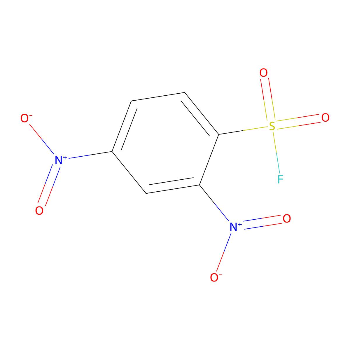 2,4-Dinitrobenzenesulfonyl fluoride molecular structure, CAS 35426-71-2
