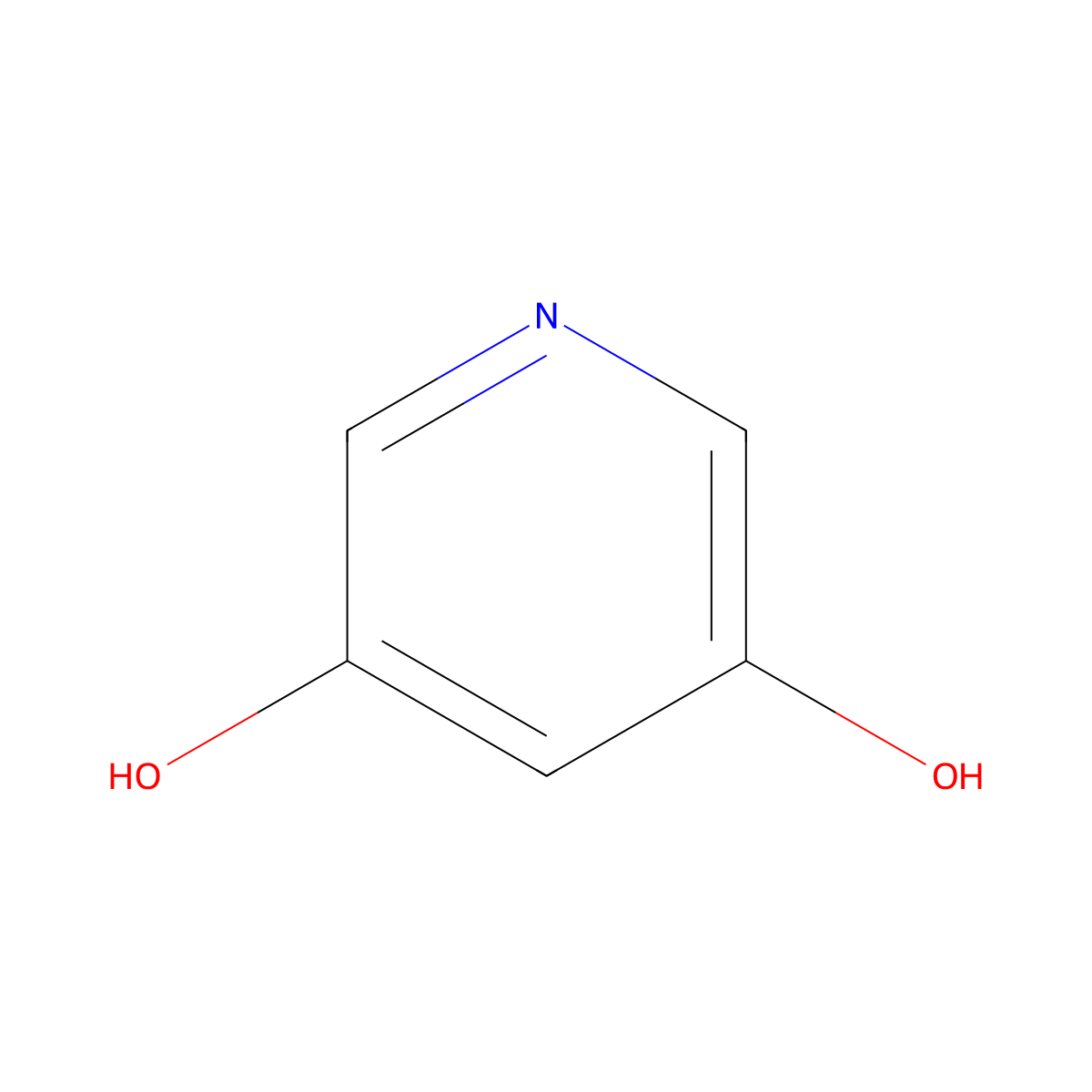 Pyridine-3,5-diol molecular structure, CAS 3543-02-0