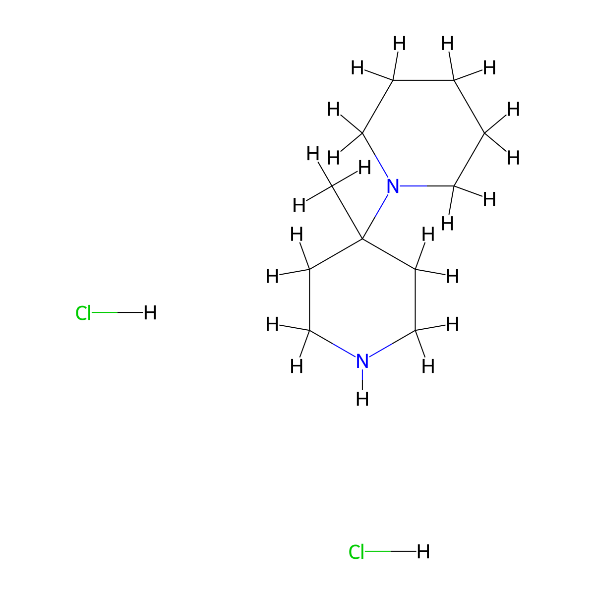 4'-Methyl-[1,4']bipiperidinyl dihydrochloride molecular structure, CAS 3543-23-5