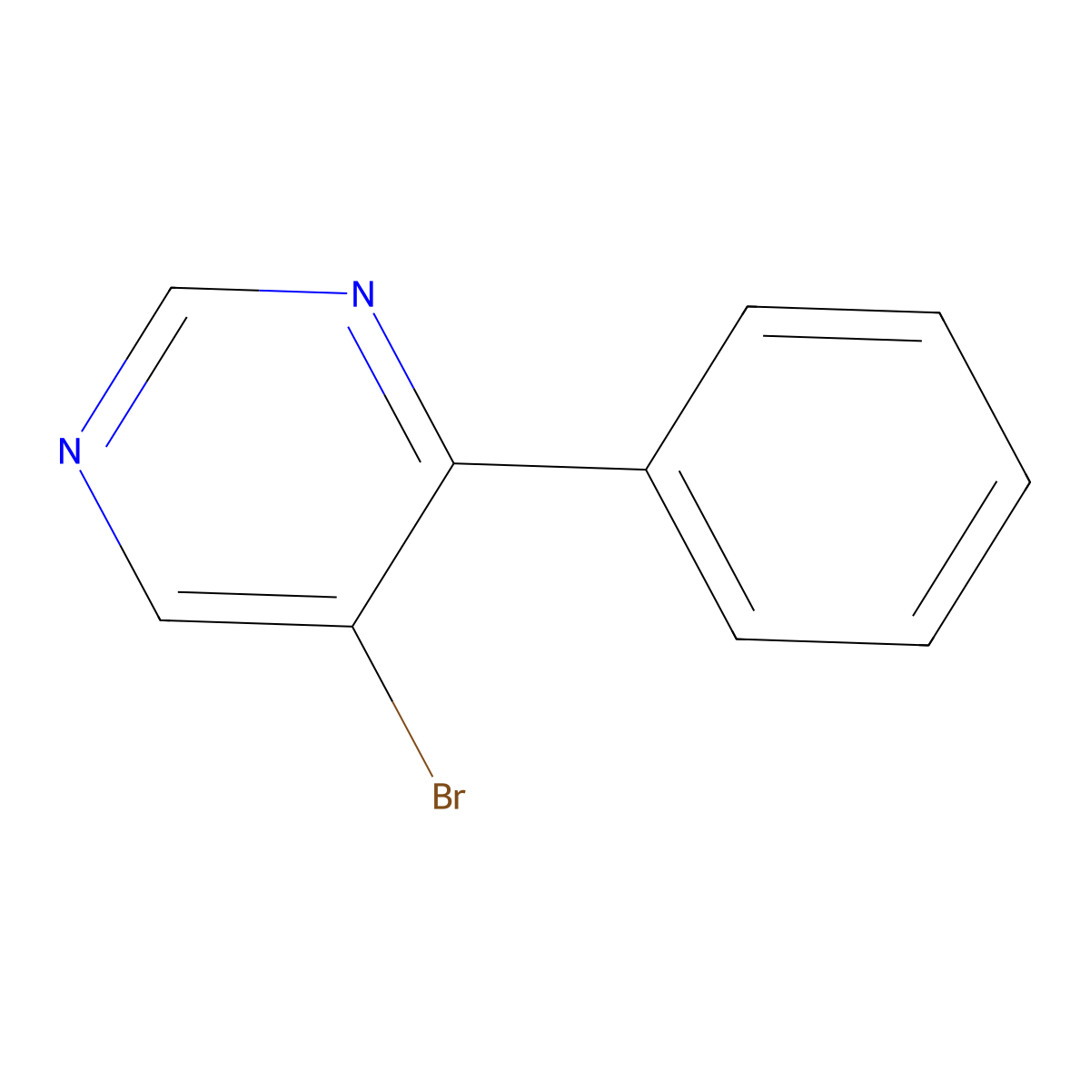 5-Bromo-4-phenylpyrimidine molecular structure, CAS 3543-46-2