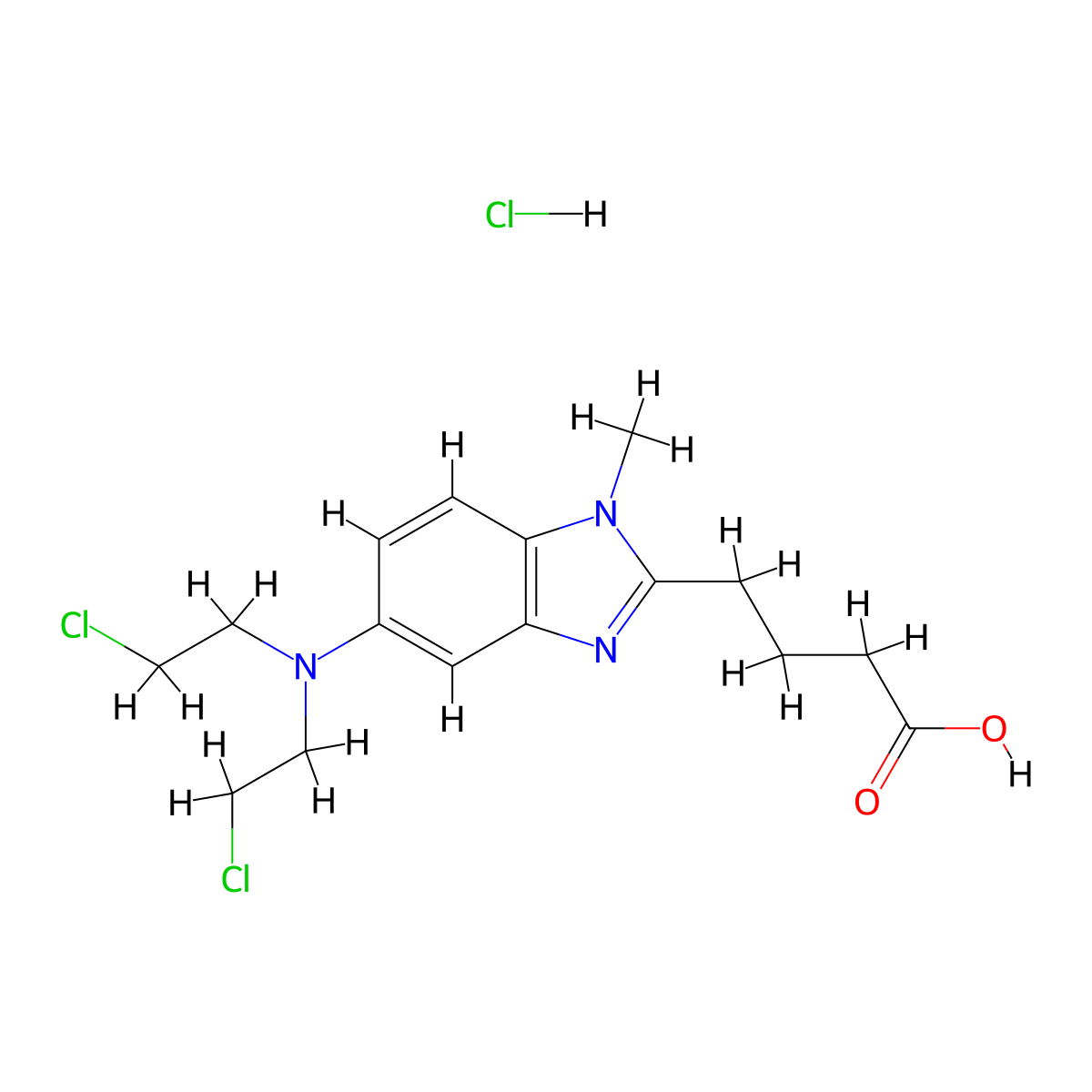 Bendamustine Hydrochloride molecular structure, CAS 3543-75-7