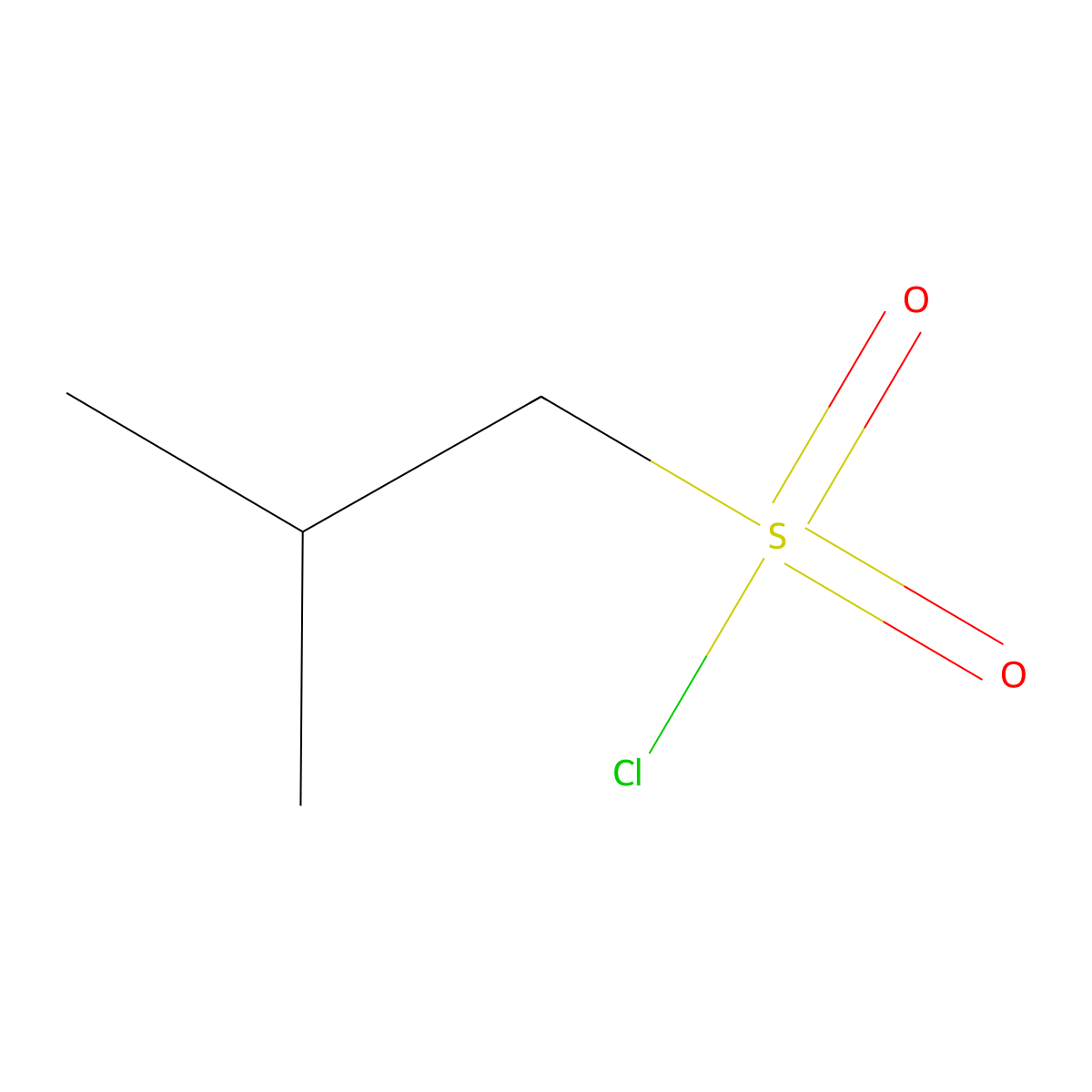 1-Propanesulfonyl chloride, 2-methyl- molecular structure, CAS 35432-36-1
