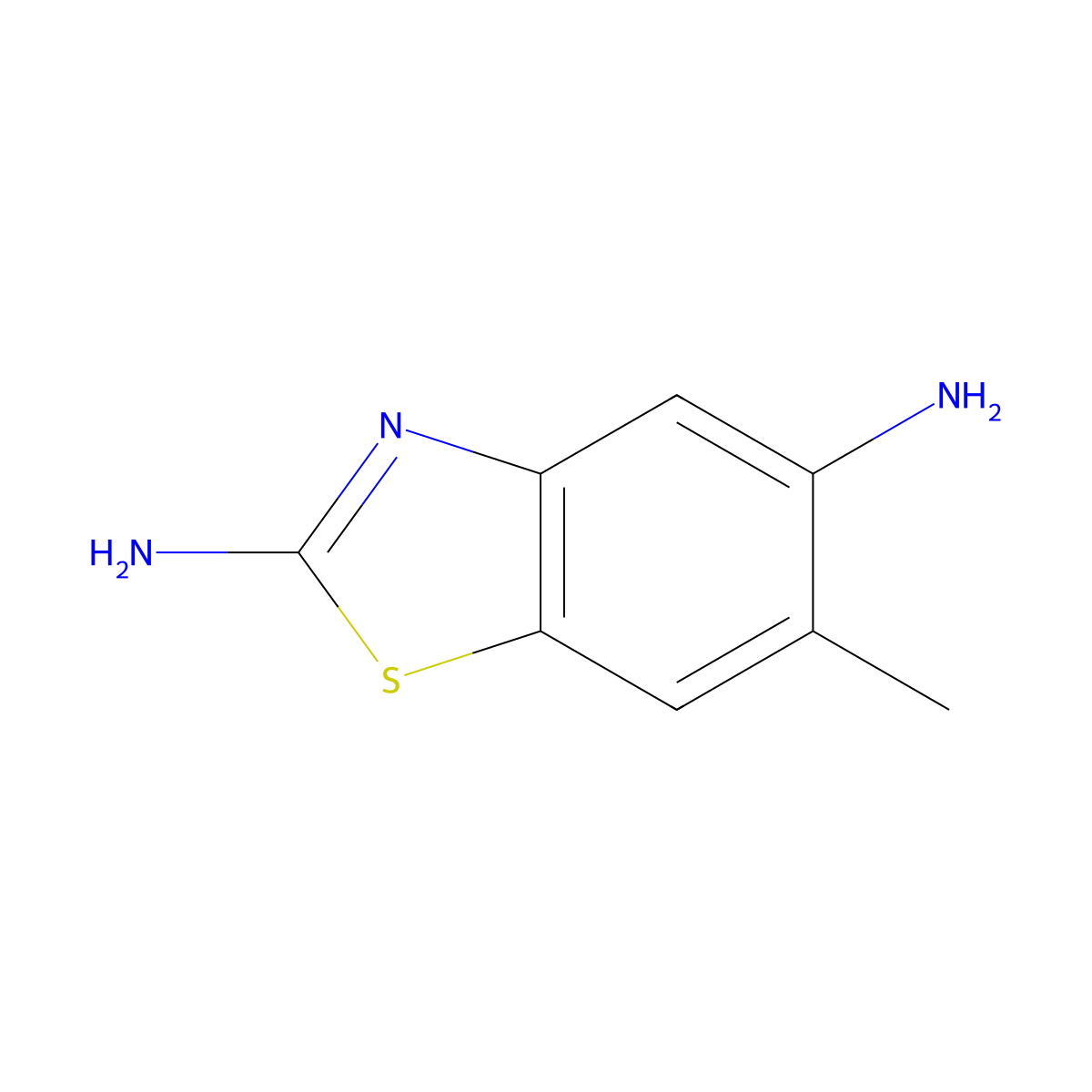 6-Methyl-1,3-benzothiazole-2,5-diamine molecular structure, CAS 35435-49-5