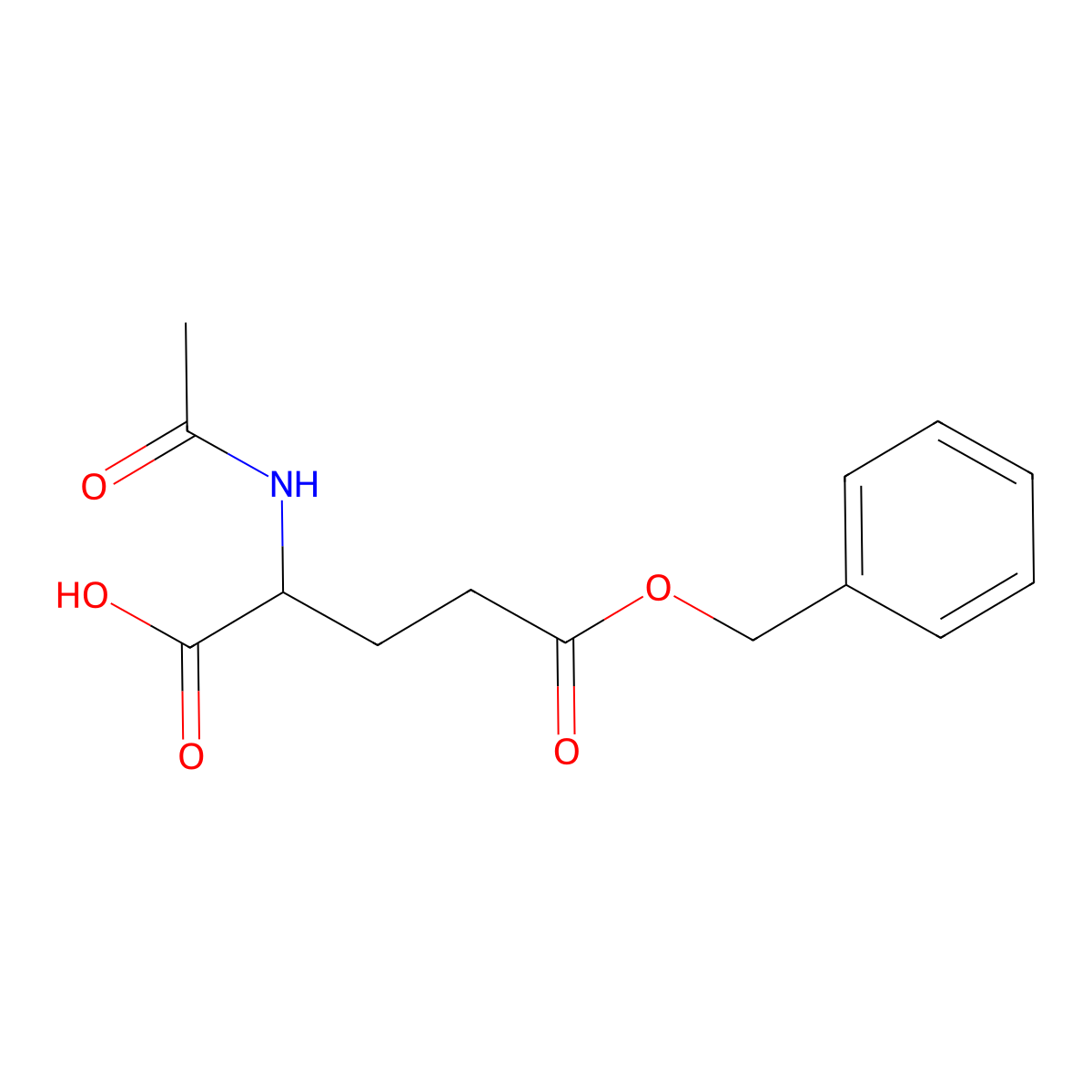 5-(Benzyloxy)-2-acetamido-5-oxopentanoic acid molecular structure, CAS 35436-96-5
