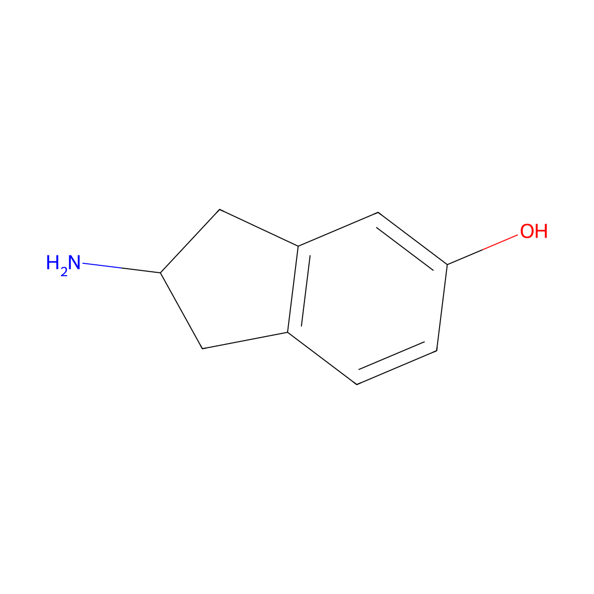 2-Aminoindan-5-ol molecular structure, CAS 35437-85-5