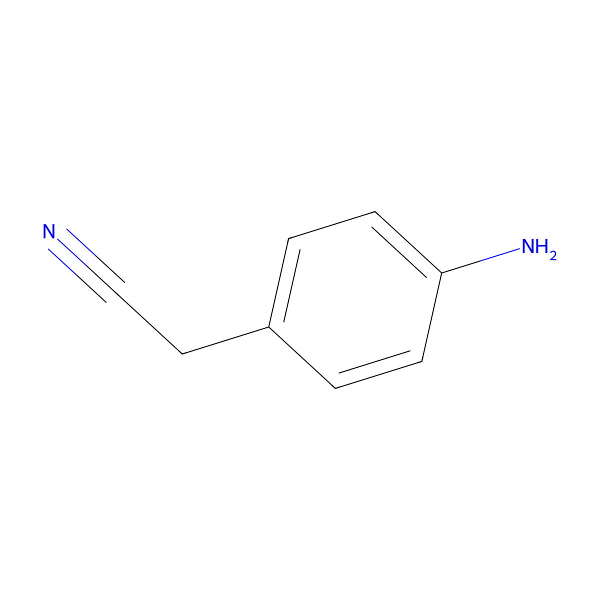 4-Aminophenylacetonitrile molecular structure, CAS 3544-25-0