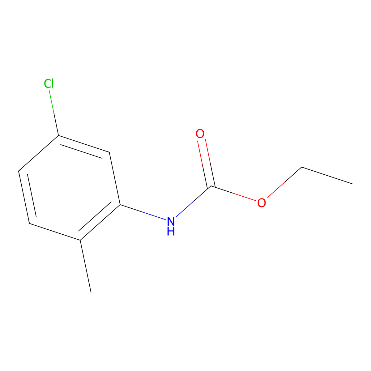 ethyl N-(5-chloro-2-methylphenyl)carbamate molecular structure, CAS 35442-34-3