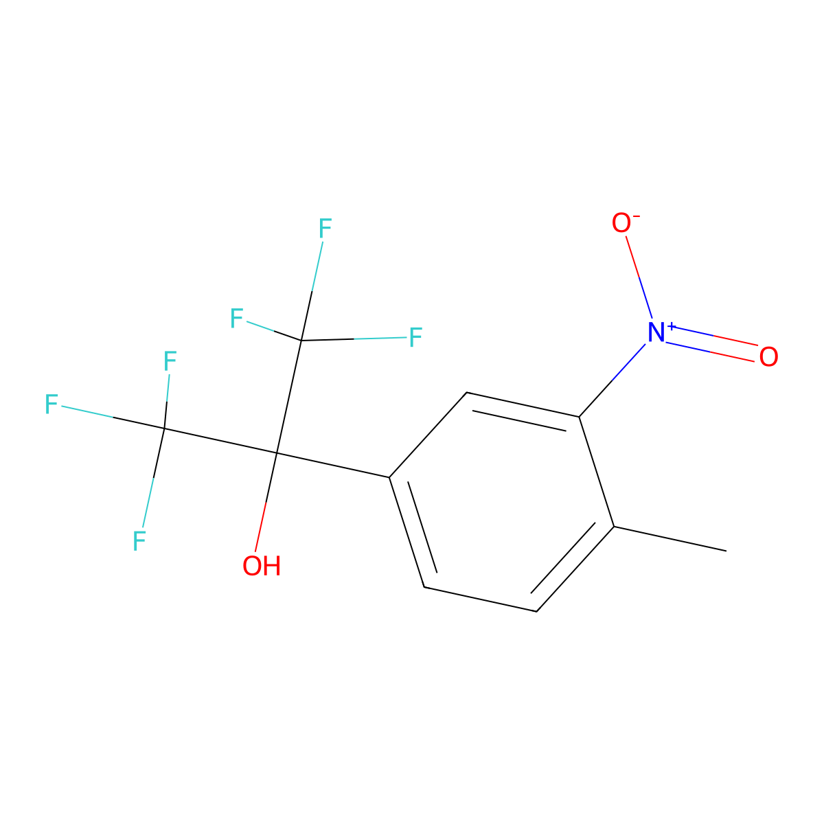 1,1,1,3,3,3-Hexafluoro-2-(4-methyl-3-nitrophenyl)propan-2-ol molecular structure, CAS 35445-56-8
