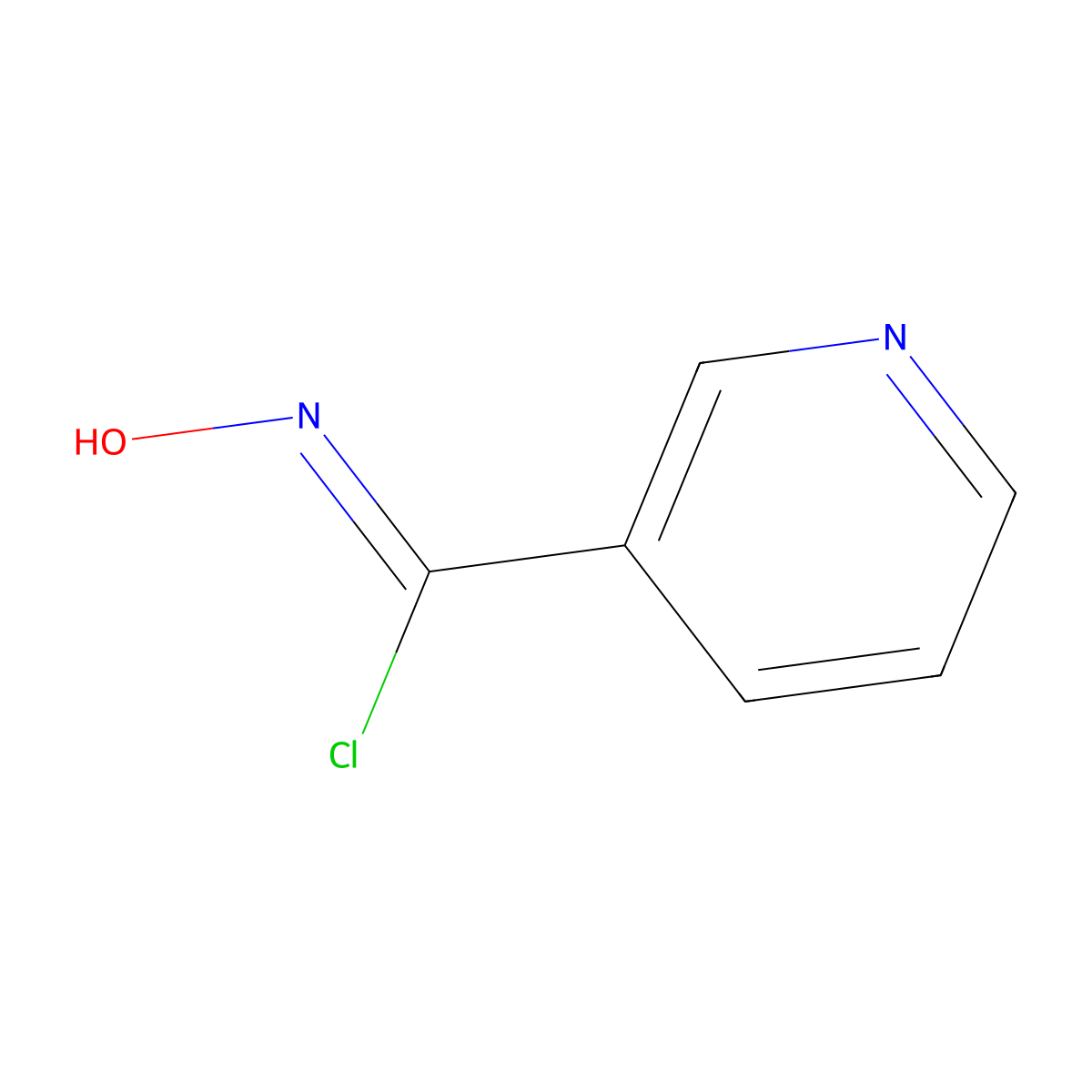N-Hydroxy-3-pyridinecarboximidoyl chloride molecular structure, CAS 35447-76-8