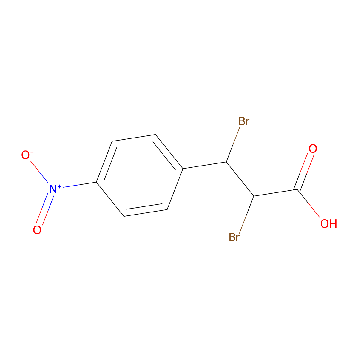 2,3-Dibromo-3-(4-nitrophenyl)propanoic acid molecular structure, CAS 35447-78-0