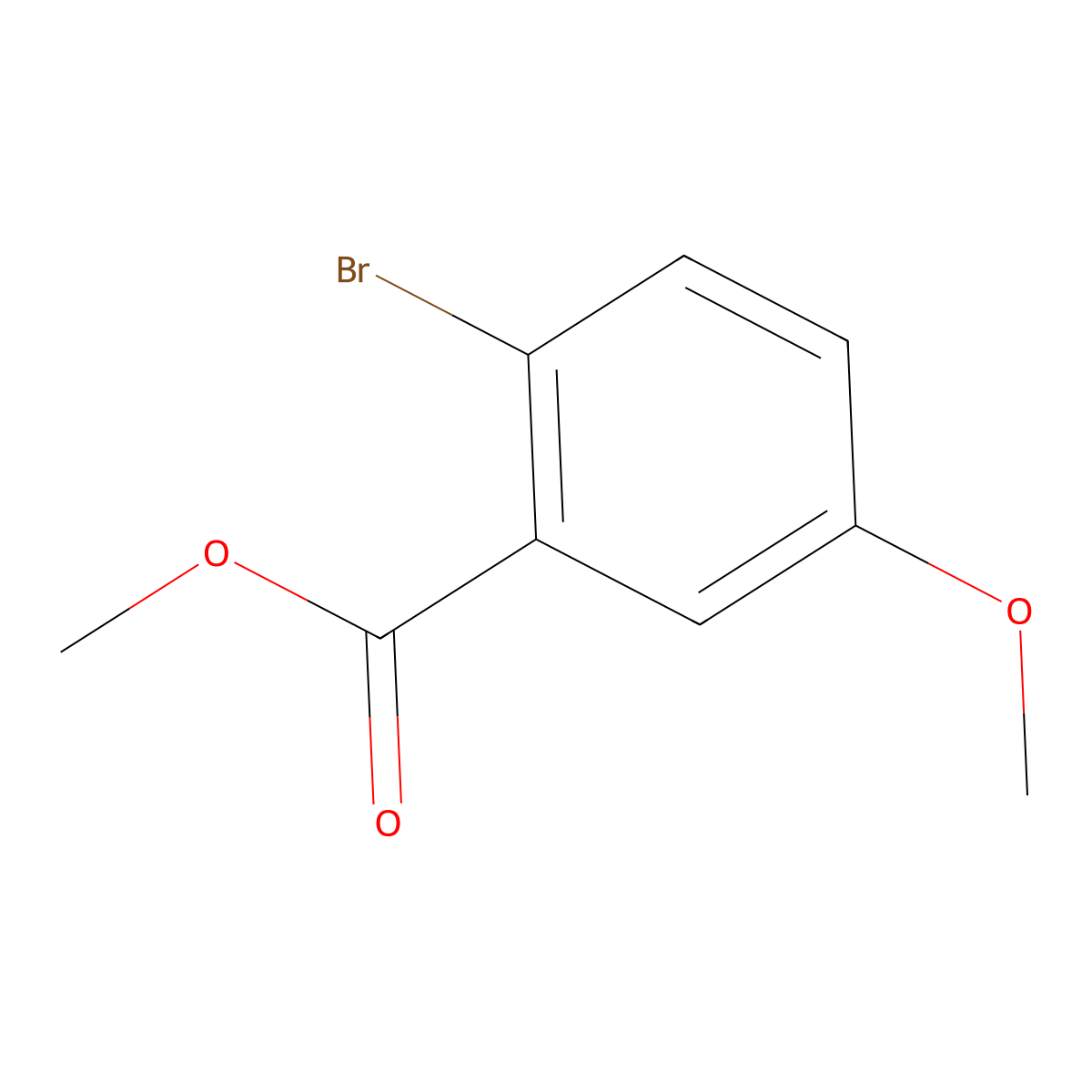 Methyl 2-bromo-5-methoxybenzoate molecular structure, CAS 35450-36-3