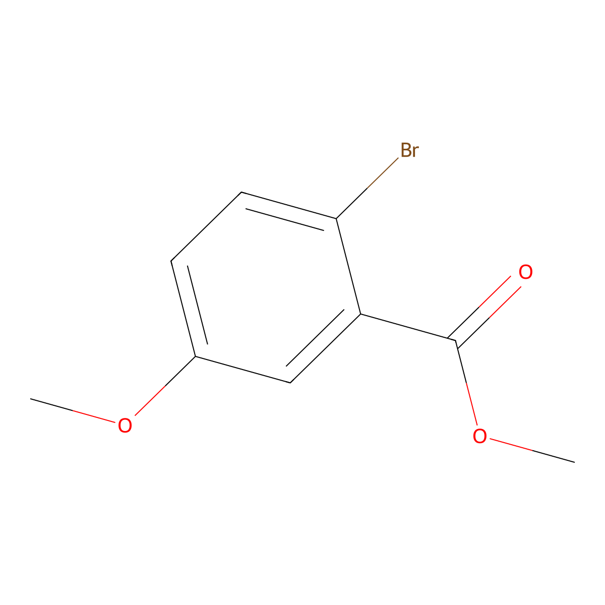 Methyl 2-bromo-5-methoxybenzoate molecular structure, CAS 35450-36-3