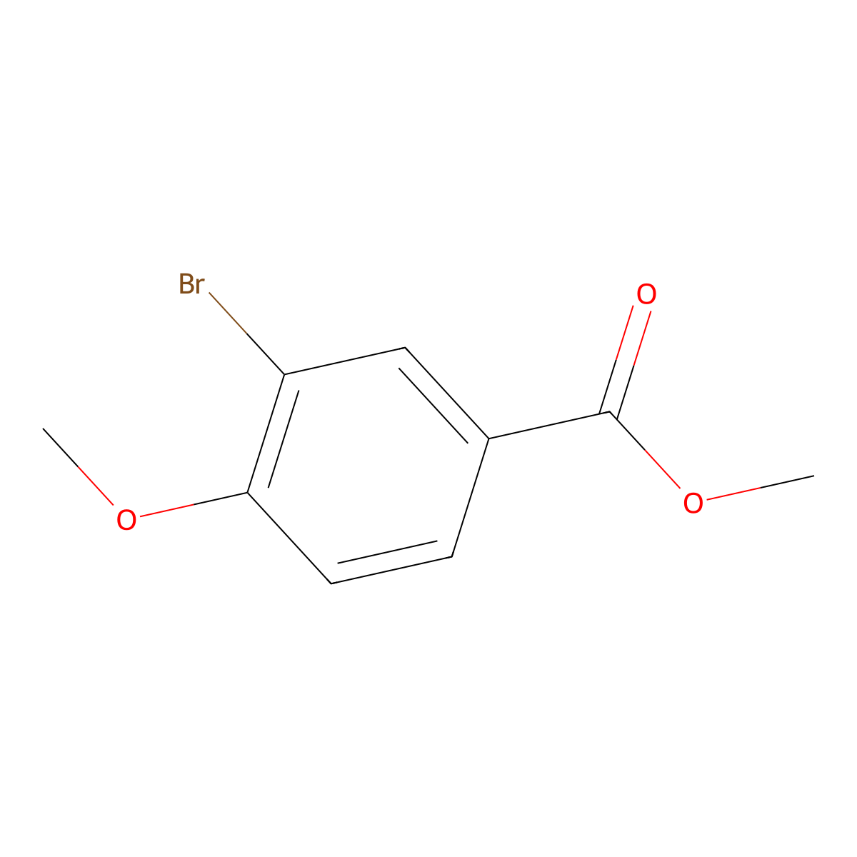 Methyl 3-bromo-4-methoxybenzoate molecular structure, CAS 35450-37-4