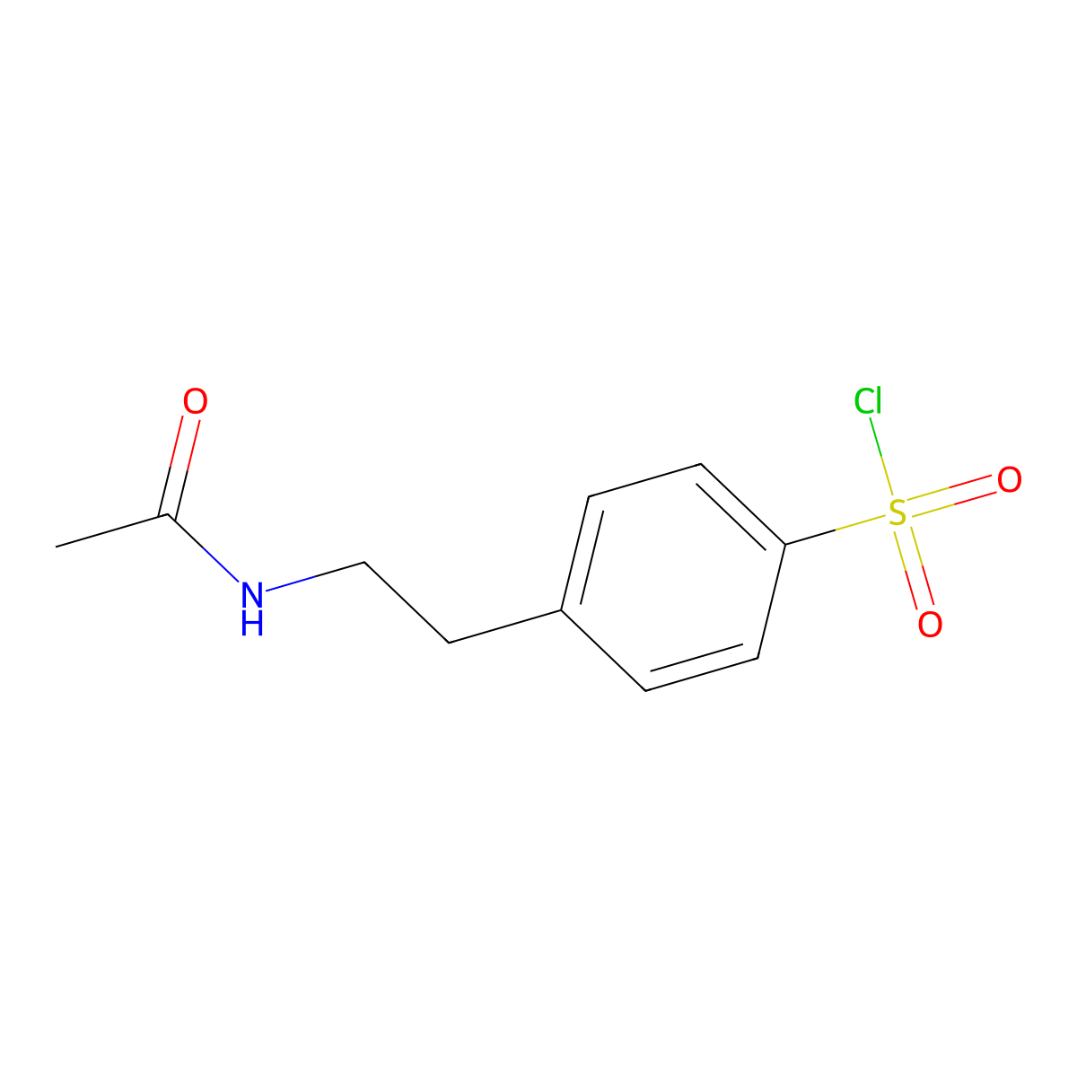 p-(2-Acetamidoethyl)benzenesulphonyl chloride molecular structure, CAS 35450-53-4
