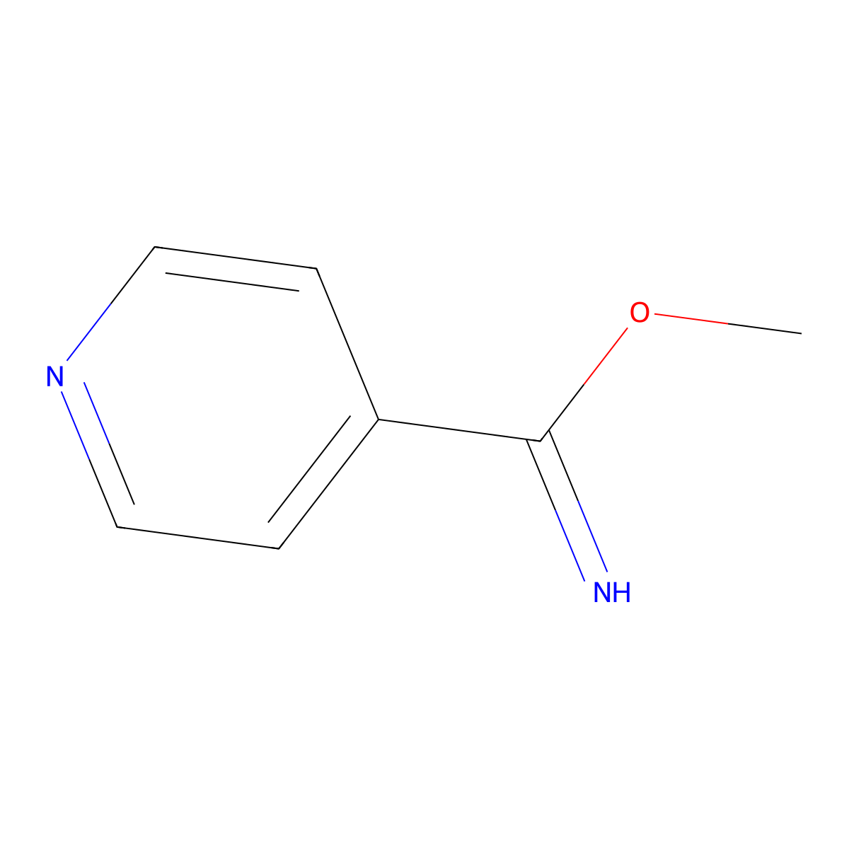 Methyl isonicotinimidate molecular structure, CAS 35451-46-8