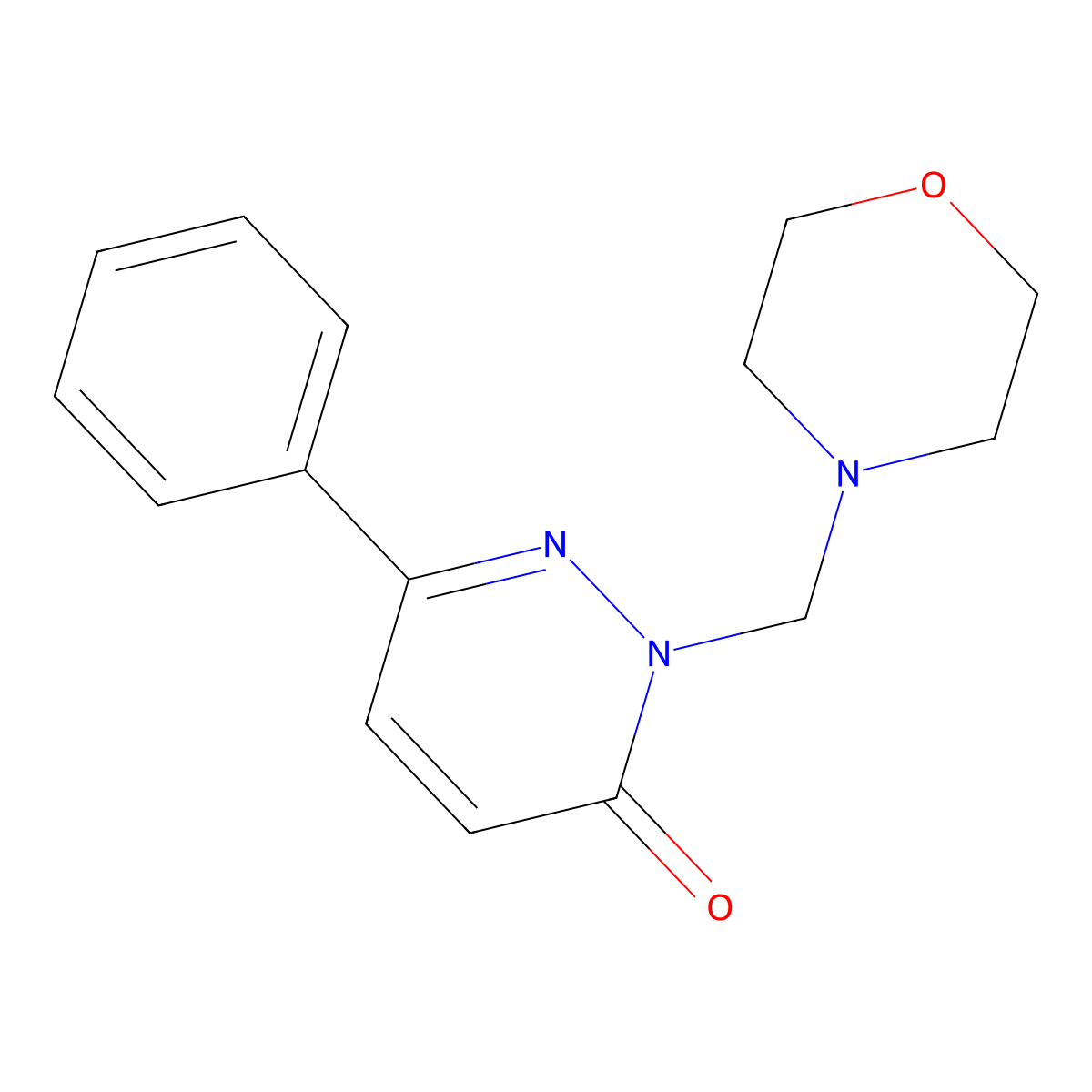 2-(morpholin-4-ylmethyl)-6-phenylpyridazin-3(2H)-one molecular structure, CAS 35451-73-1