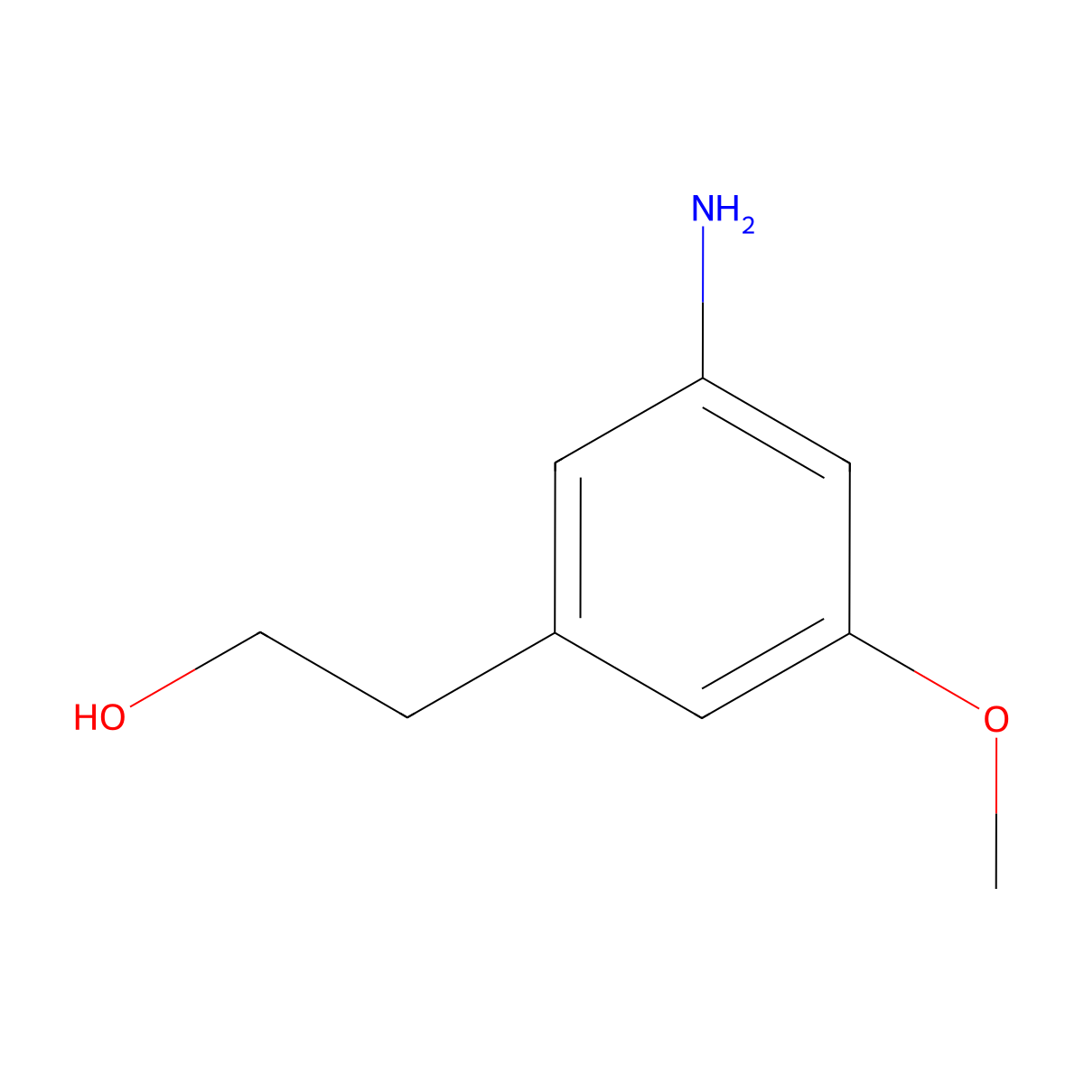 2-(3-Amino-5-methoxyphenyl)ethanol molecular structure, CAS 354512-41-7