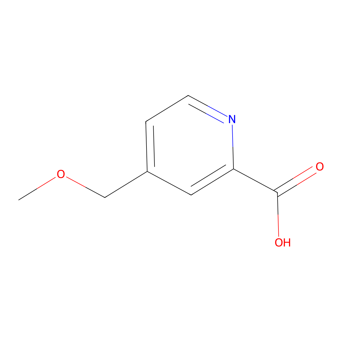 4-(Methoxymethyl)pyridine-2-carboxylic acid molecular structure, CAS 354518-16-4