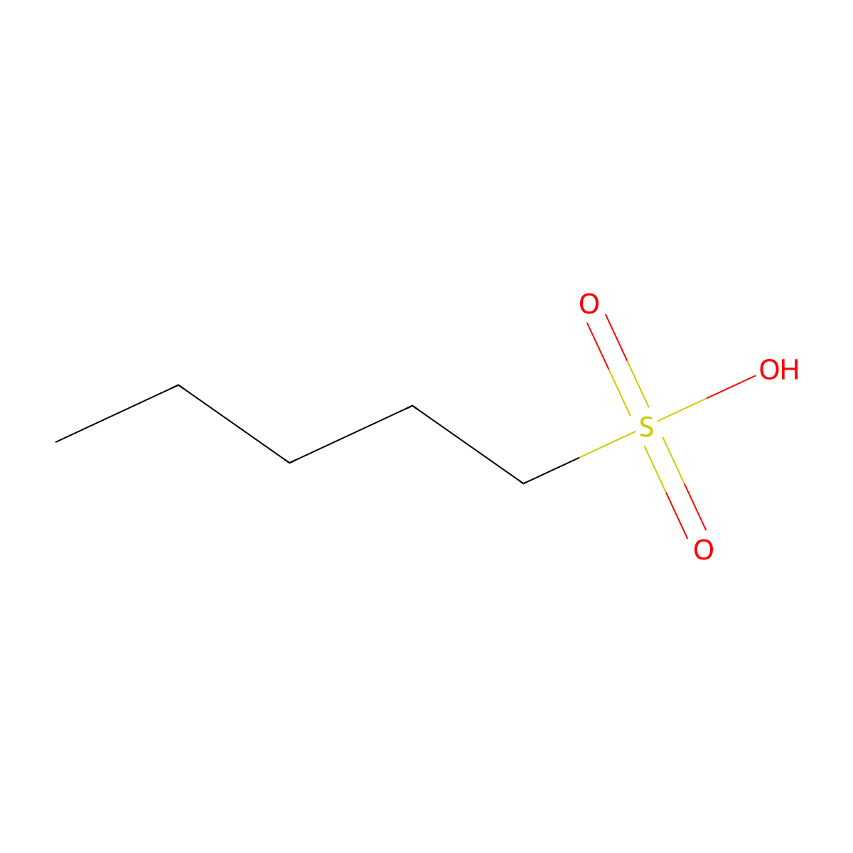 1-Pentanesulfonic acid molecular structure, CAS 35452-30-3