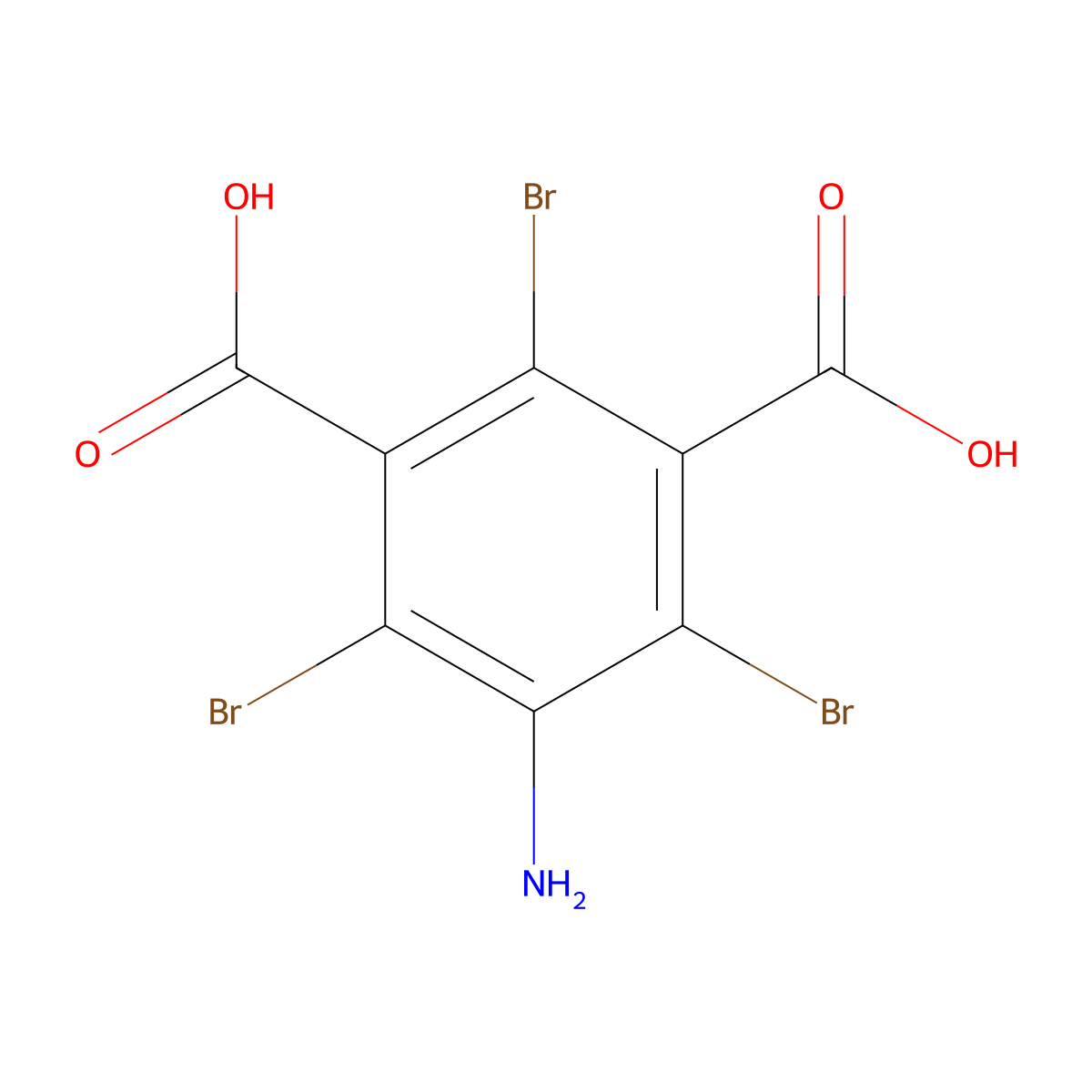 5-Amino-2,4,6-tribromoisophthalic acid molecular structure, CAS 35453-30-6