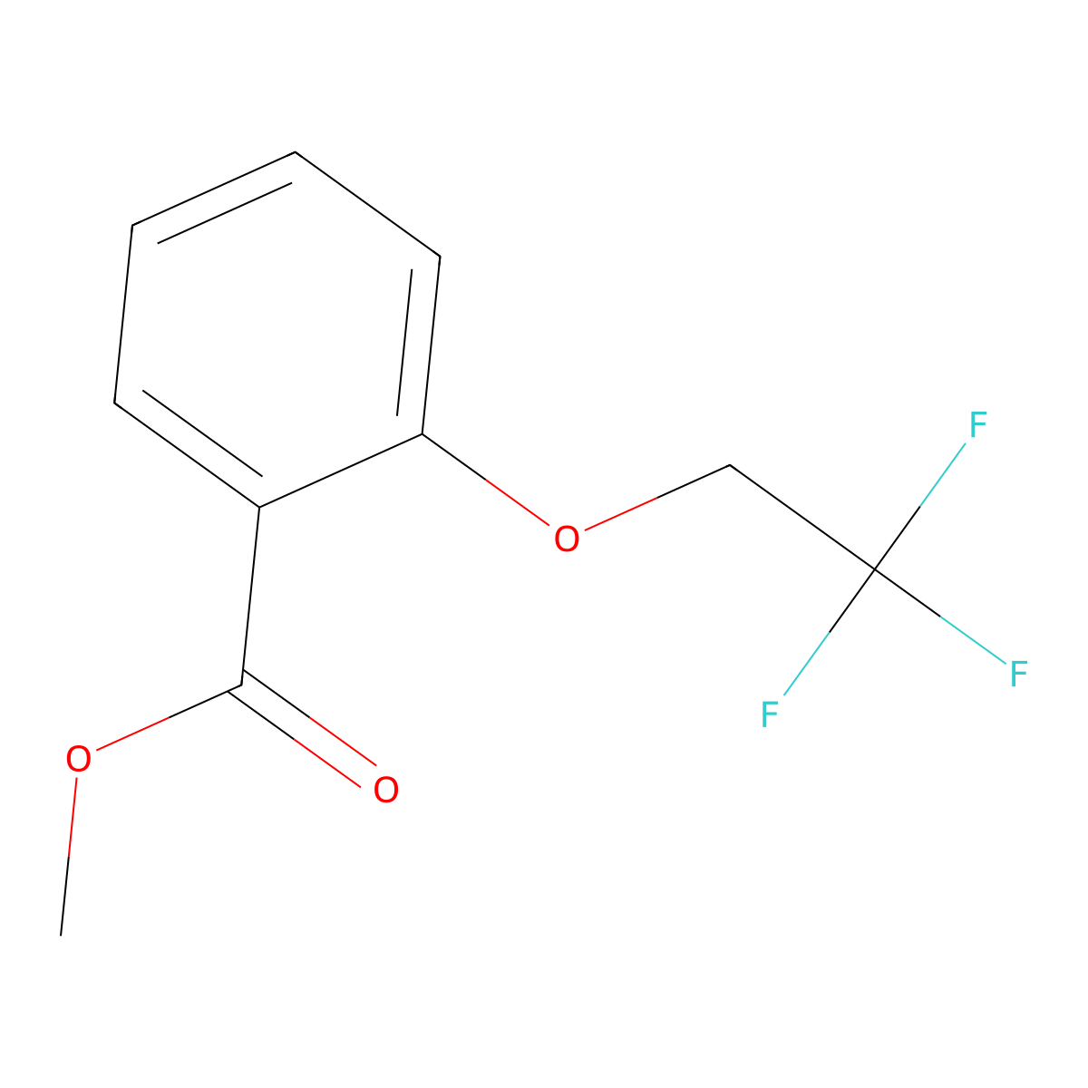 Methyl 2-(2,2,2-trifluoroethoxy)benzoate molecular structure, CAS 35453-44-2