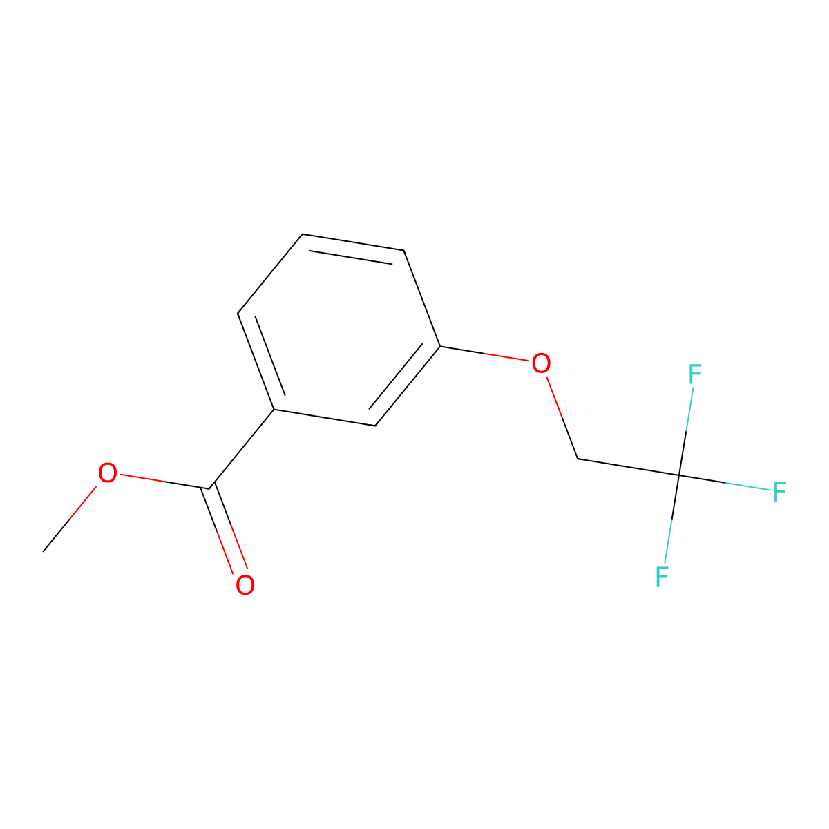 Methyl 3-(2,2,2-trifluoroethoxy)benzoate molecular structure, CAS 35453-46-4