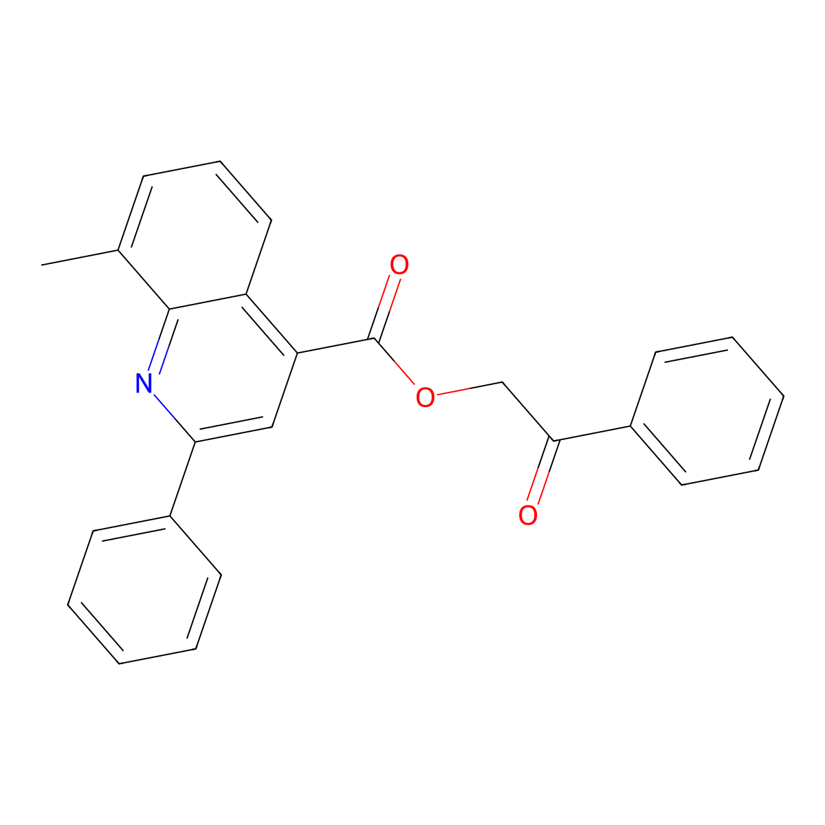 2-Oxo-2-phenylethyl 8-methyl-2-phenylquinoline-4-carboxylate molecular structure, CAS 354533-04-3