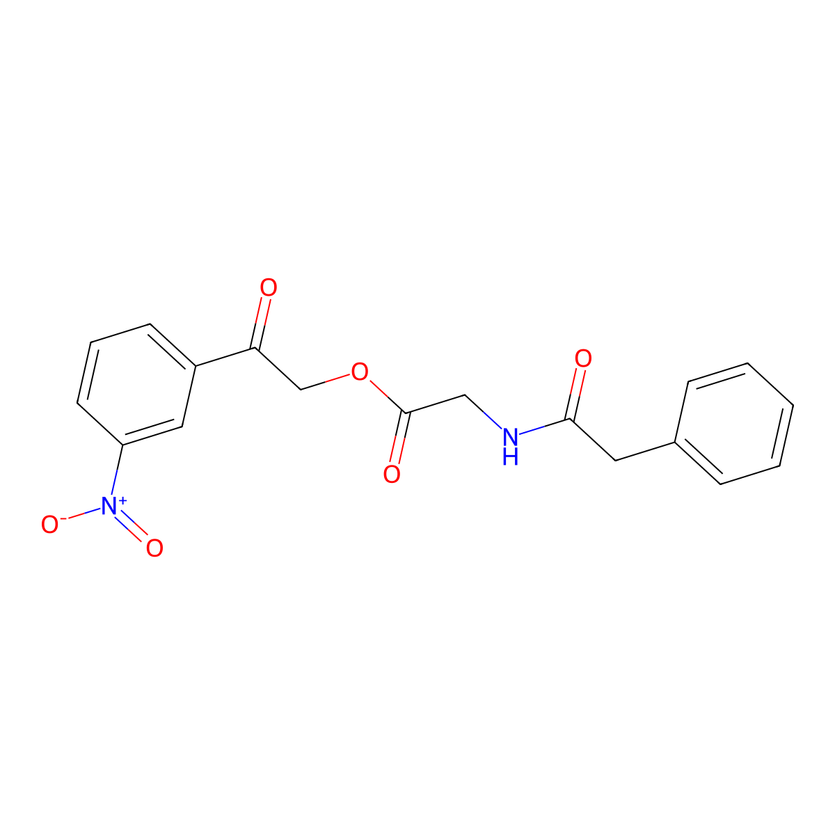 [2-(3-Nitrophenyl)-2-oxoethyl] 2-[(2-phenylacetyl)amino]acetate molecular structure, CAS 354533-54-3