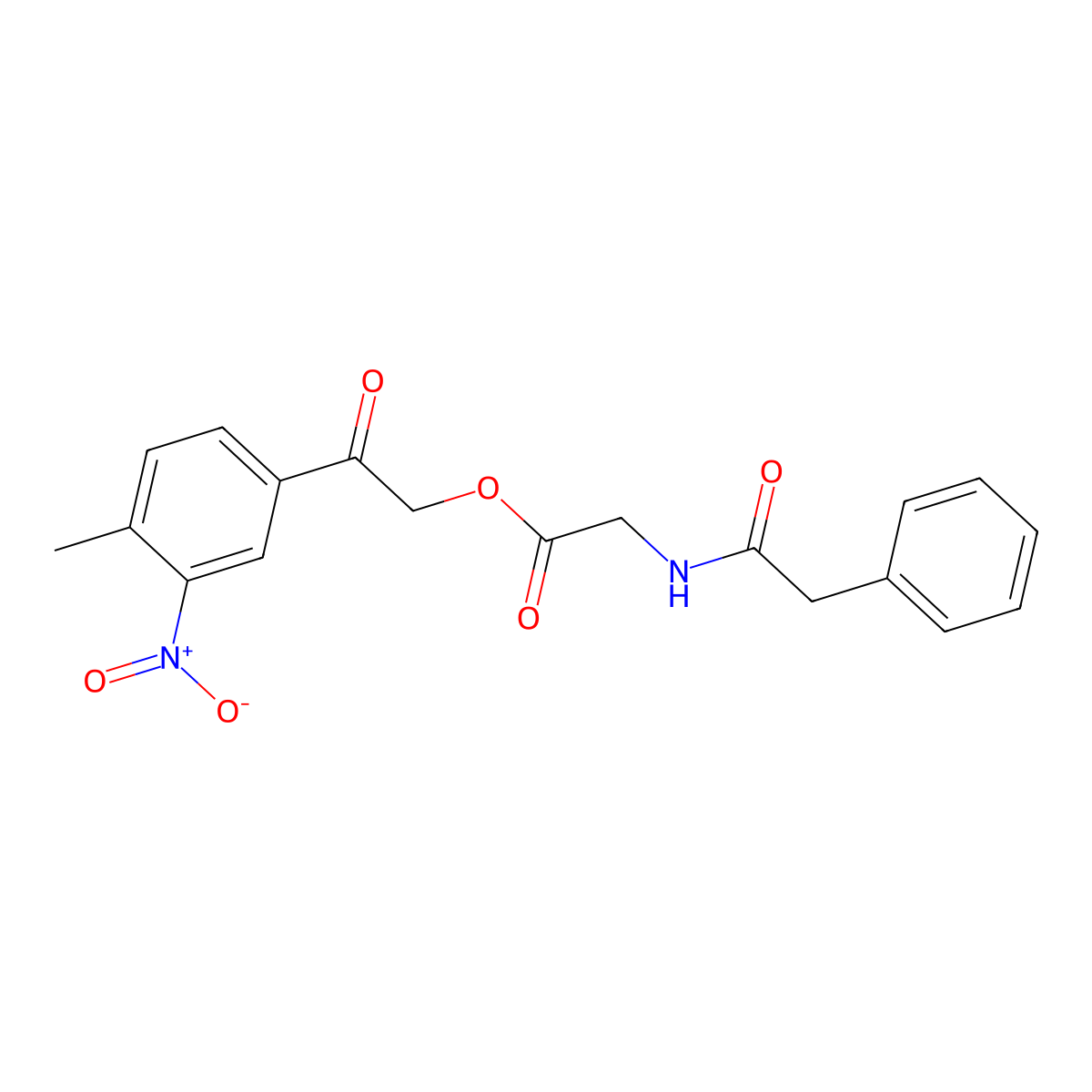 [2-(4-Methyl-3-nitrophenyl)-2-oxoethyl] 2-[(2-phenylacetyl)amino]acetate molecular structure, CAS 354533-55-4