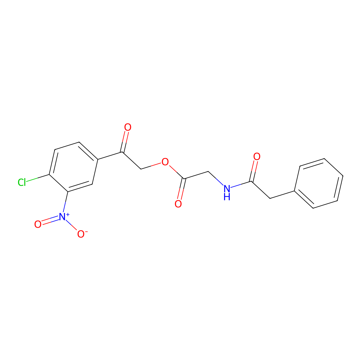 [2-(4-Chloro-3-nitrophenyl)-2-oxoethyl] 2-[(2-phenylacetyl)amino]acetate molecular structure, CAS 354533-56-5