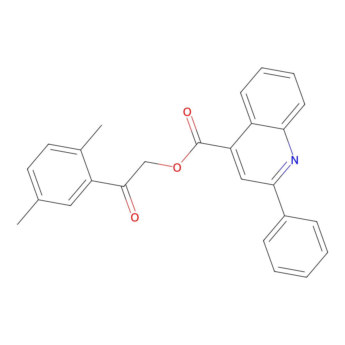 2-(2,5-Dimethylphenyl)-2-oxoethyl 2-phenyl-4-quinolinecarboxylate molecular structure, CAS 354533-75-8