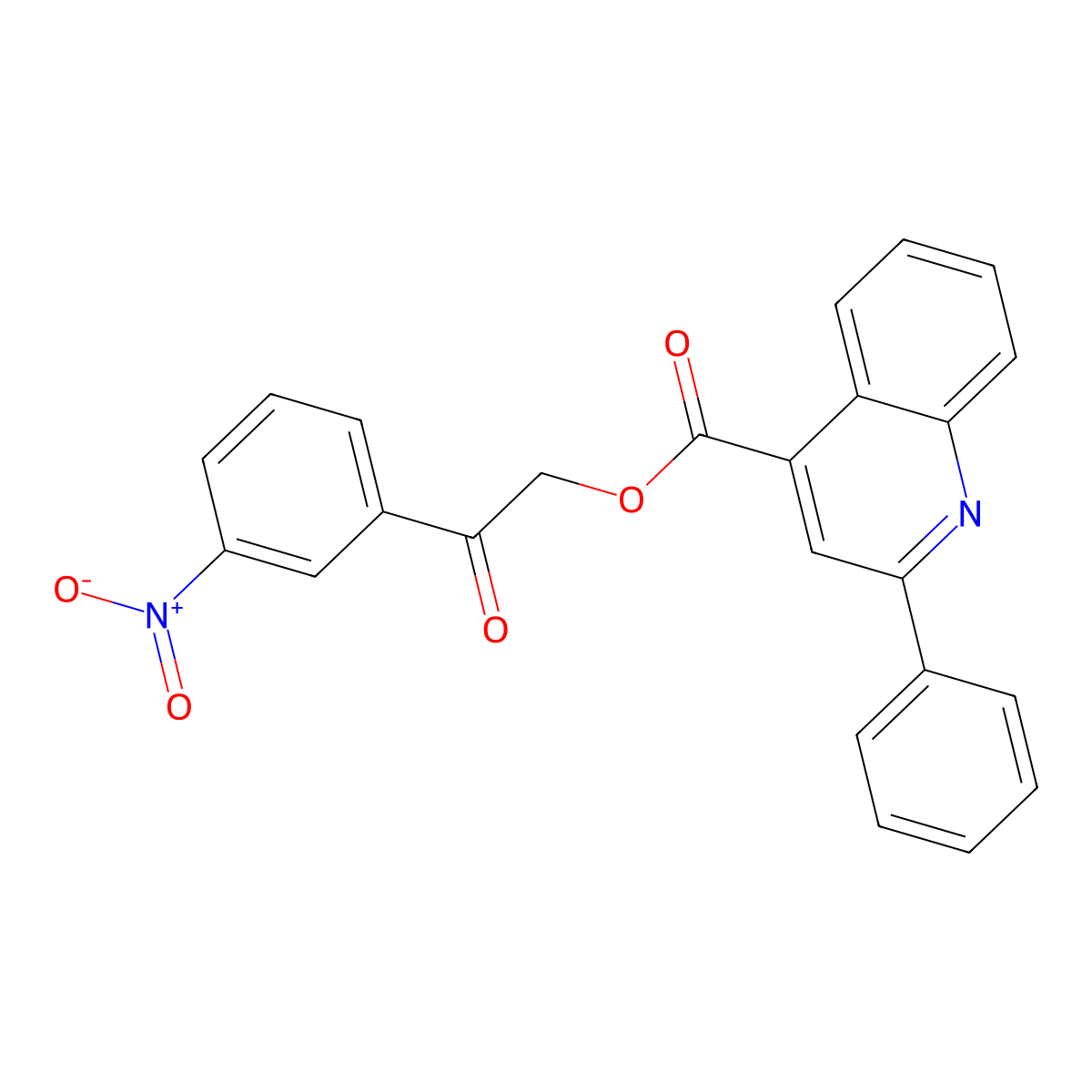 2-(3-Nitrophenyl)-2-oxoethyl 2-phenylquinoline-4-carboxylate molecular structure, CAS 354533-76-9