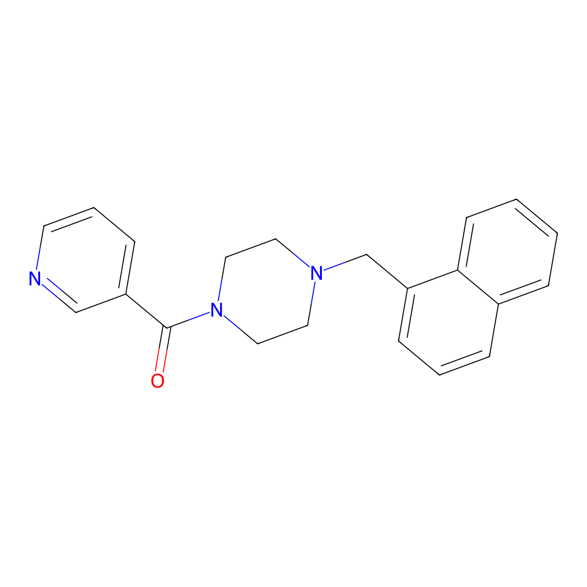 [4-(Naphthalen-1-ylmethyl)piperazin-1-yl]-pyridin-3-ylmethanone molecular structure, CAS 354535-44-7