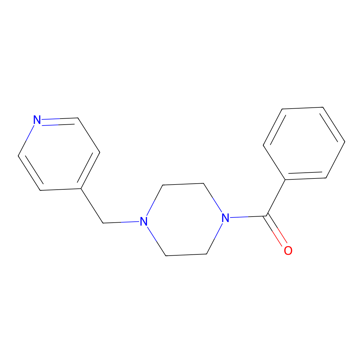 Phenyl[4-(pyridin-4-ylmethyl)piperazin-1-yl]methanone molecular structure, CAS 354535-59-4