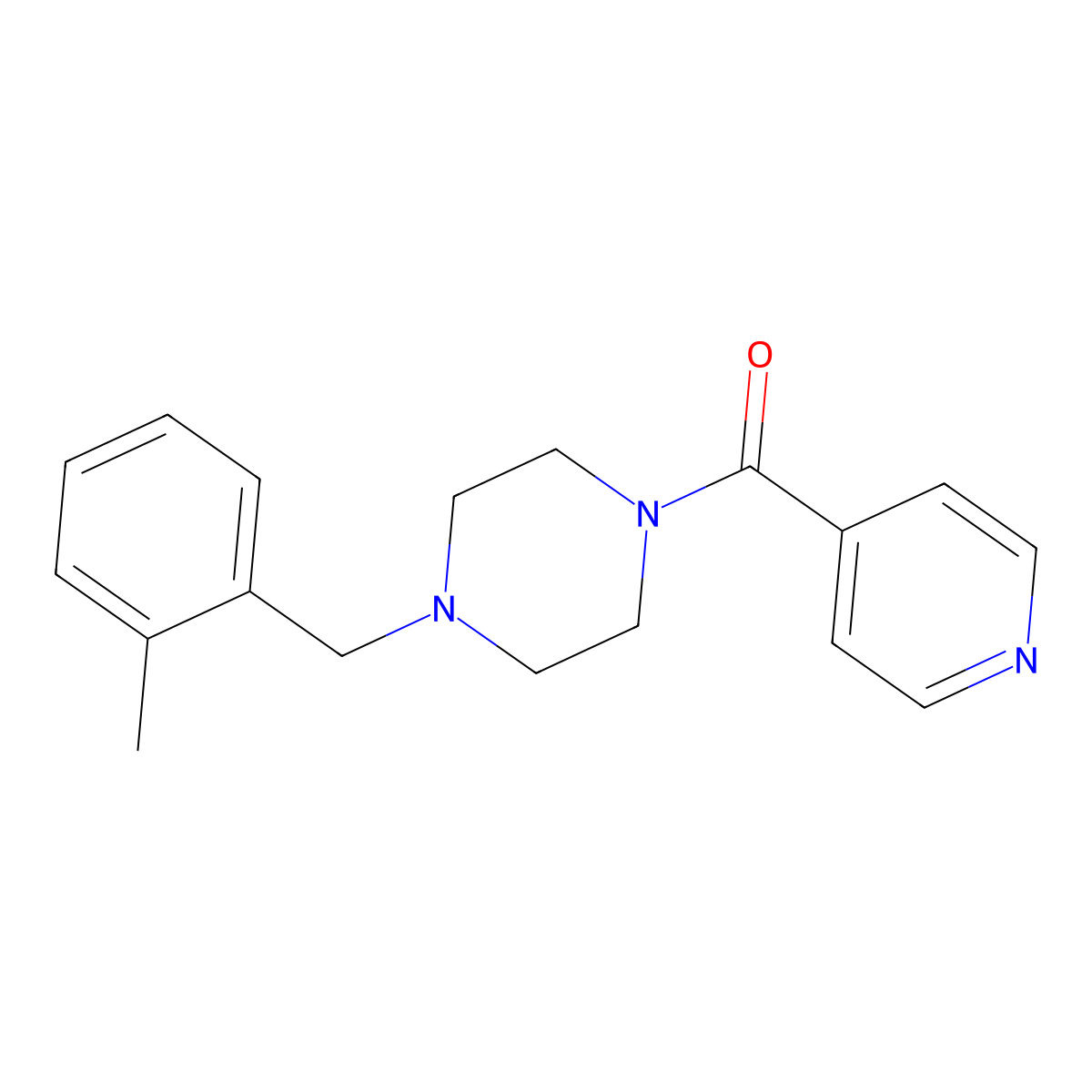 [4-[(2-Methylphenyl)methyl]piperazin-1-yl]-pyridin-4-ylmethanone molecular structure, CAS 354535-61-8