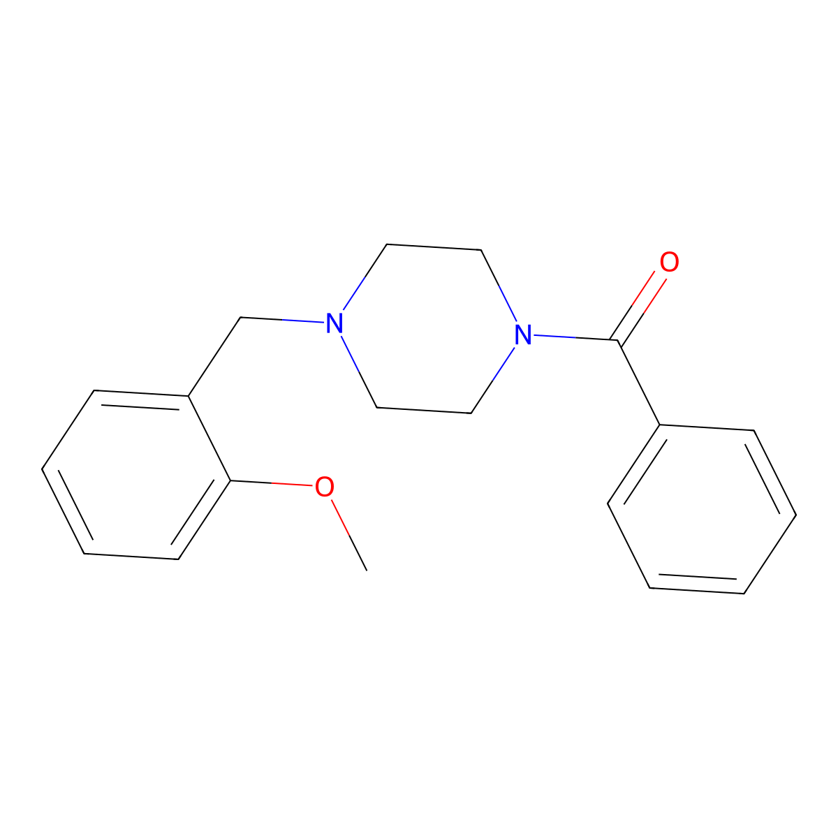 [4-[(2-Methoxyphenyl)methyl]piperazin-1-yl]-phenylmethanone molecular structure, CAS 354535-63-0
