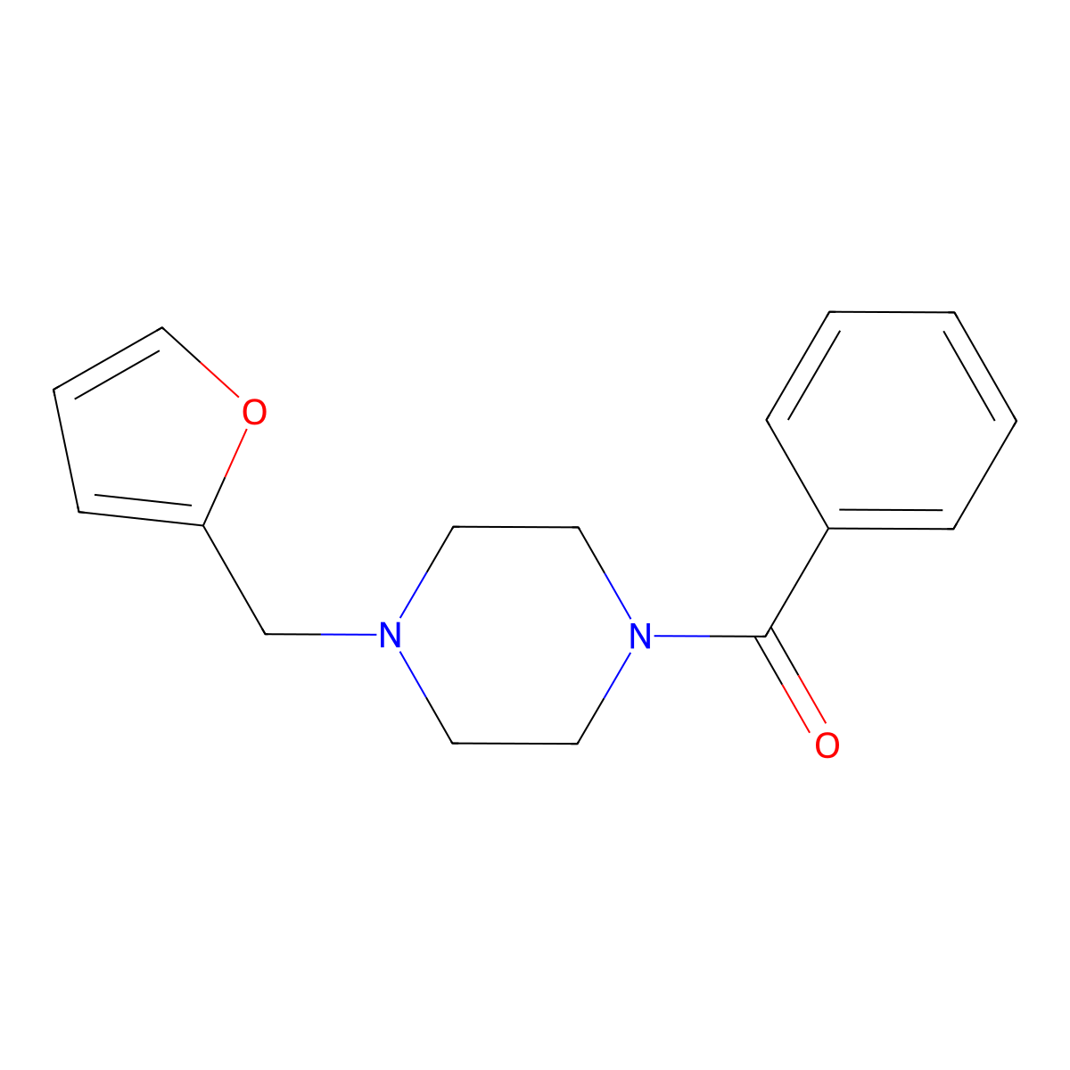 [4-(Furan-2-ylmethyl)piperazin-1-yl]-phenylmethanone molecular structure, CAS 354535-64-1