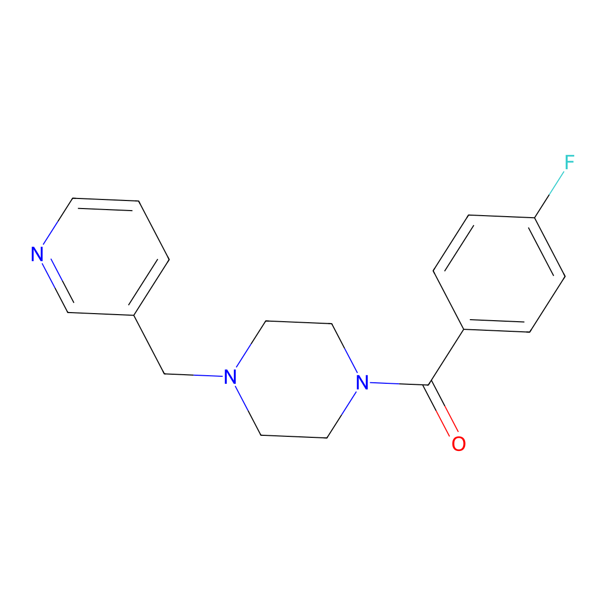 (4-Fluorophenyl)-[4-(pyridin-3-ylmethyl)piperazin-1-yl]methanone molecular structure, CAS 354535-69-6
