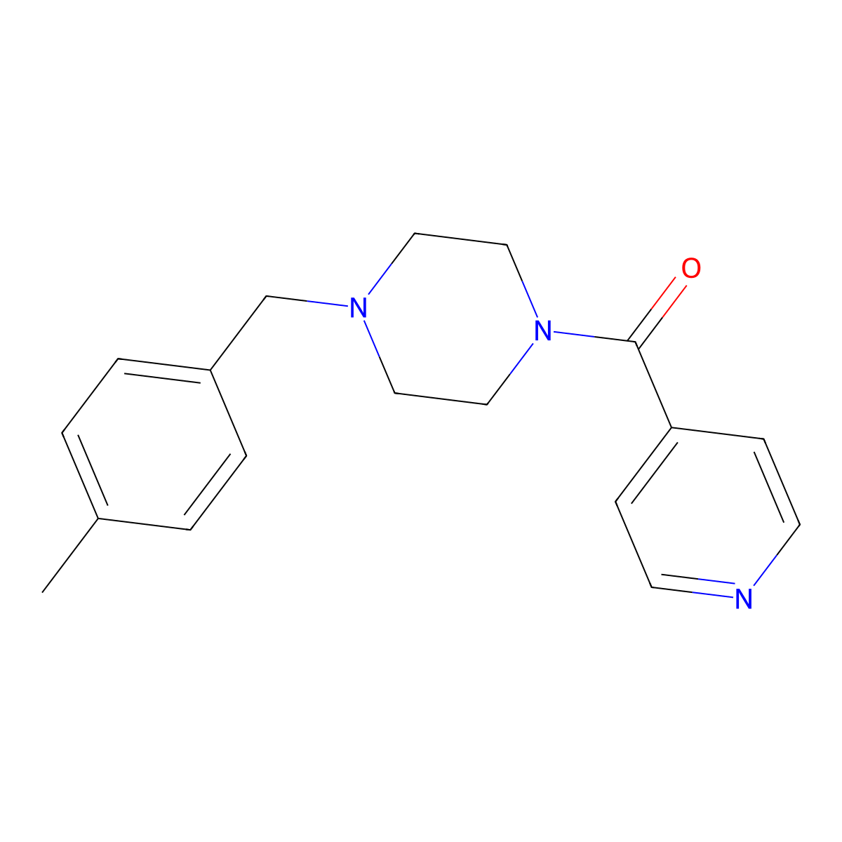 [4-(4-Methylbenzyl)piperazin-1-yl](pyridin-4-yl)methanone molecular structure, CAS 354535-79-8