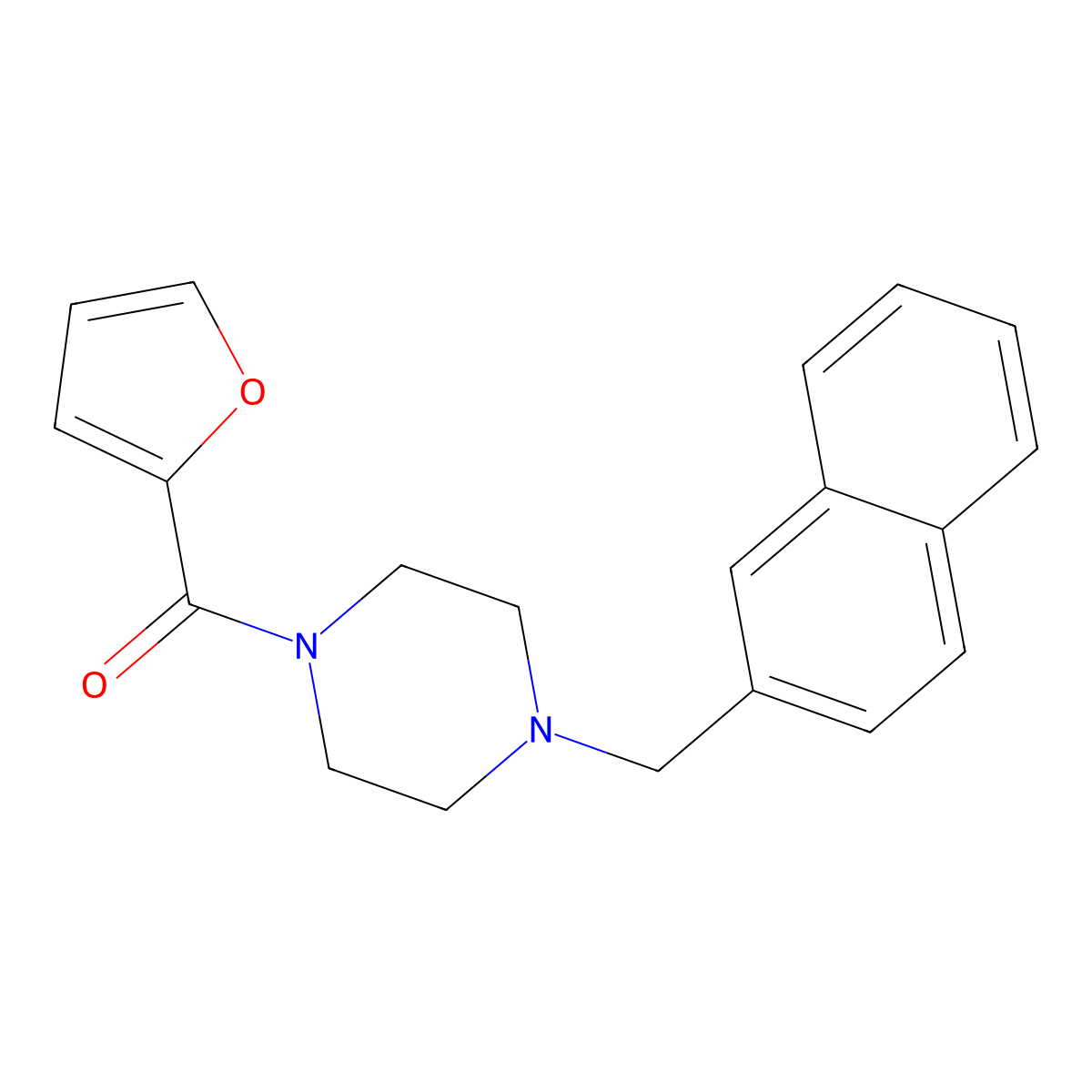 1-(2-Furoyl)-4-(2-naphthylmethyl)piperazine molecular structure, CAS 354535-80-1