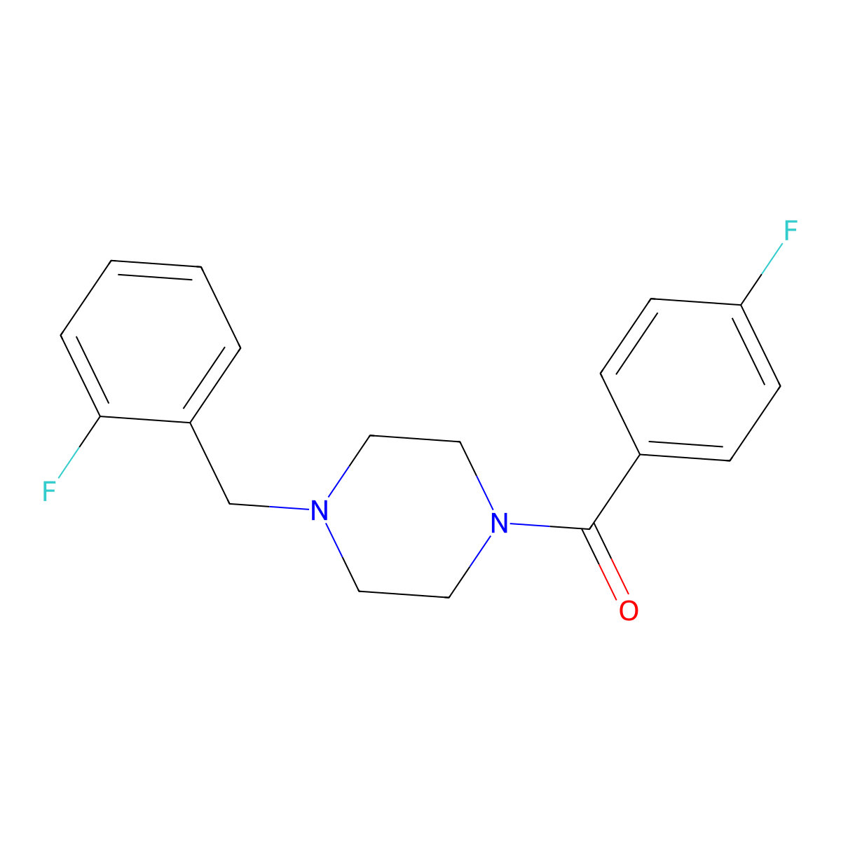 [4-(2-Fluoro-benzyl)-piperazin-1-yl]-(4-fluoro-phenyl)-methanone molecular structure, CAS 354535-81-2