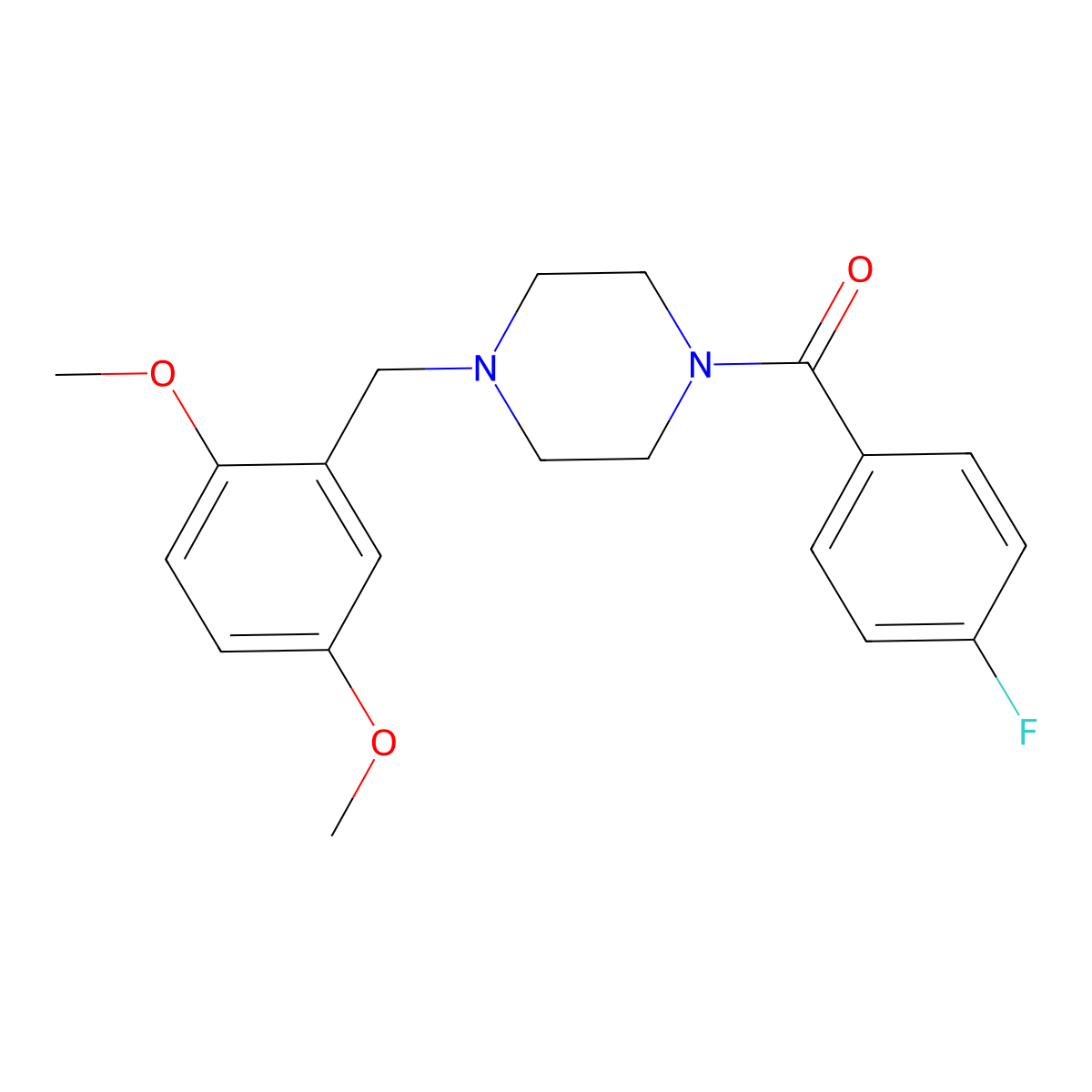 [4-[(2,5-Dimethoxyphenyl)methyl]piperazin-1-yl]-(4-fluorophenyl)methanone molecular structure, CAS 354535-83-4