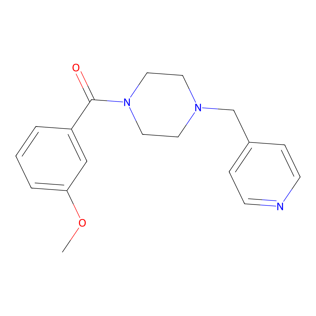 (3-Methoxyphenyl)-[4-(pyridin-4-ylmethyl)piperazin-1-yl]methanone molecular structure, CAS 354535-91-4