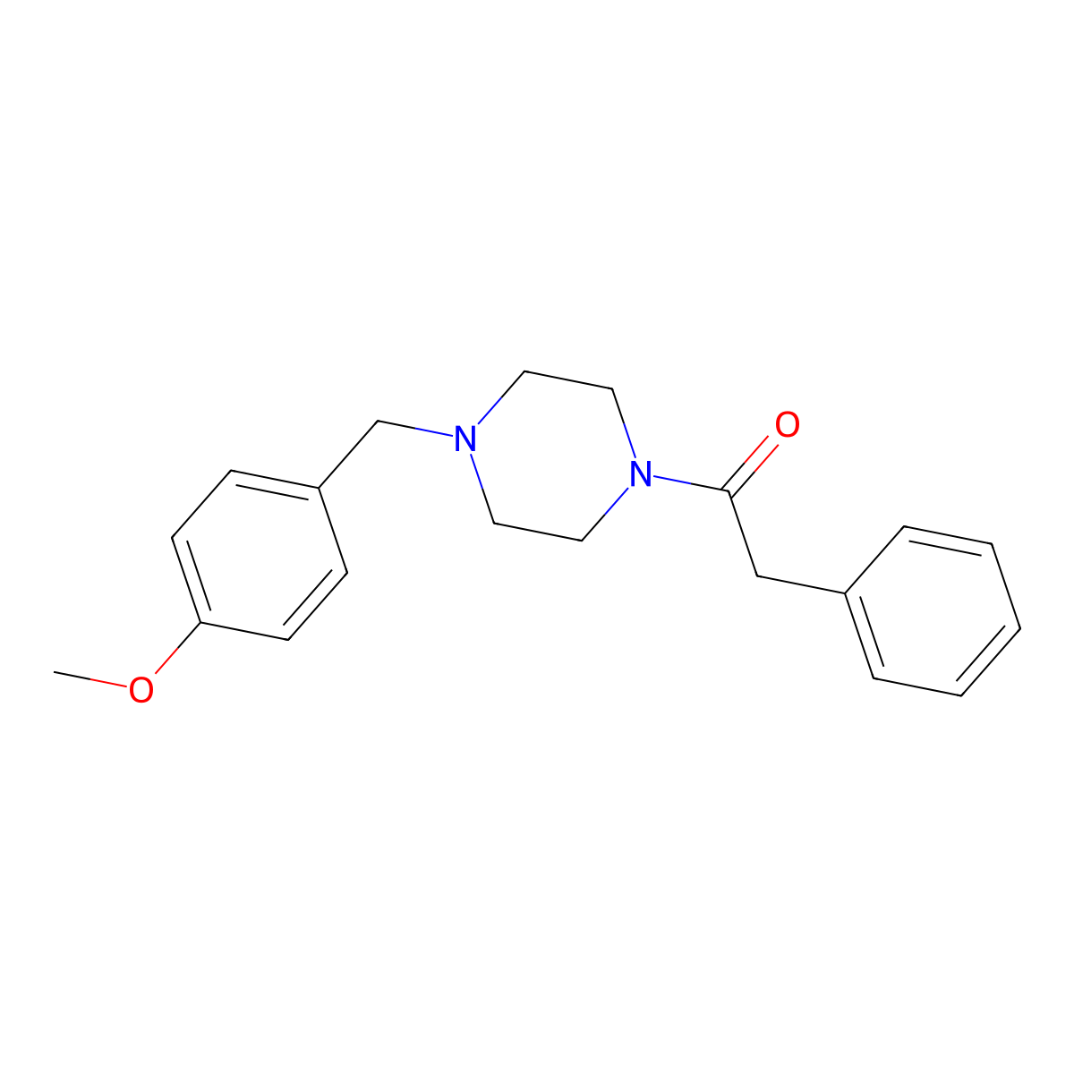 1-[4-(4-Methoxybenzyl)piperazin-1-yl]-2-phenylethanone molecular structure, CAS 354535-94-7