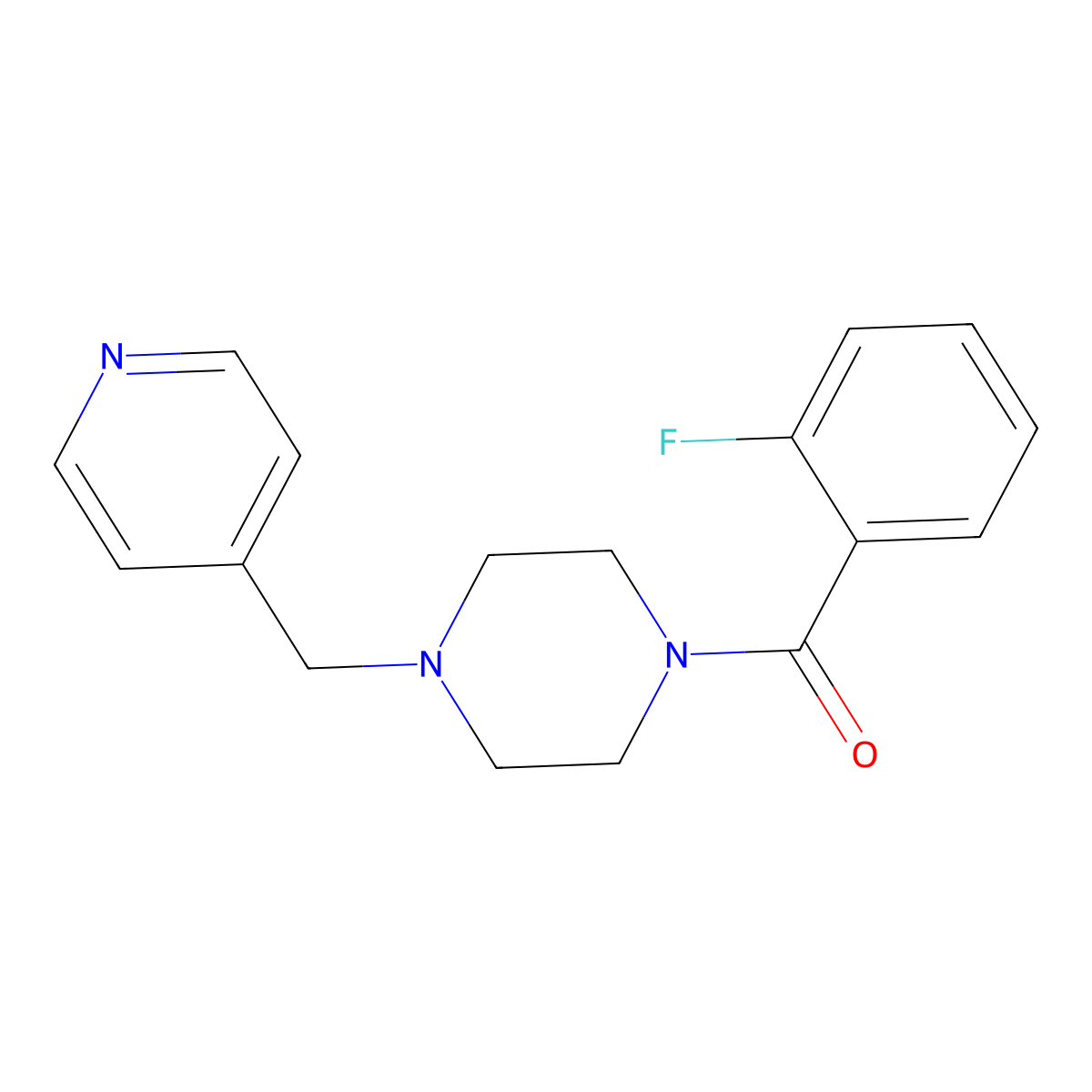 (2-Fluorophenyl)-[4-(pyridin-4-ylmethyl)piperazin-1-yl]methanone molecular structure, CAS 354535-96-9