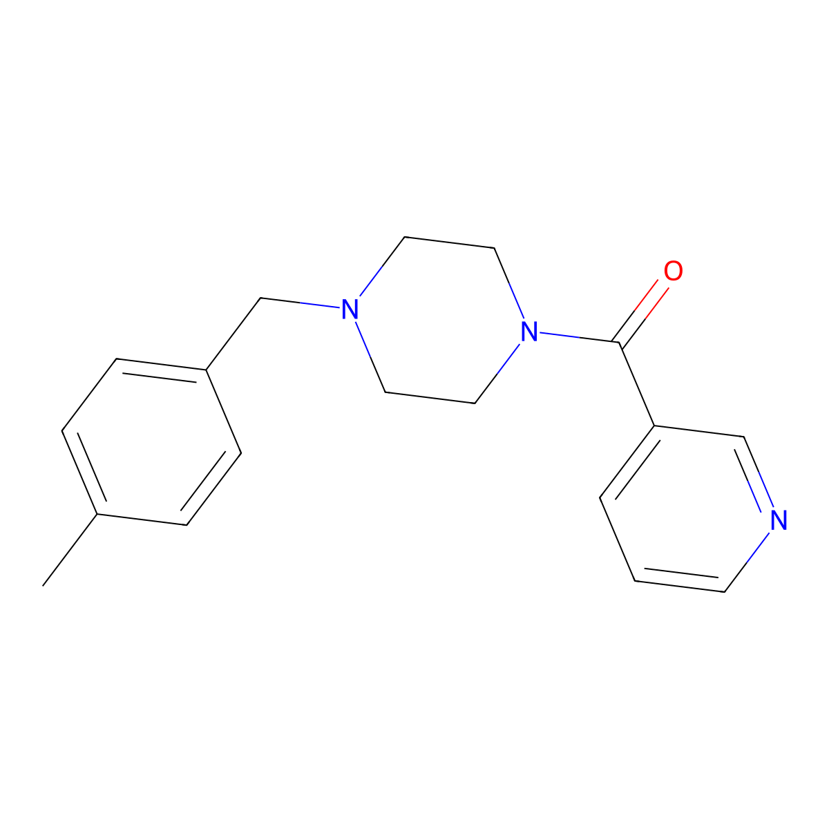 [4-[(4-Methylphenyl)methyl]piperazin-1-yl]-pyridin-3-ylmethanone molecular structure, CAS 354536-01-9