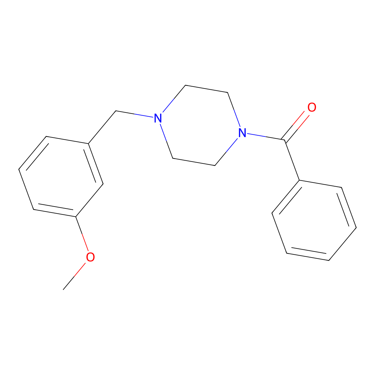 [4-(3-Methoxybenzyl)piperazin-1-yl](phenyl)methanone molecular structure, CAS 354536-07-5