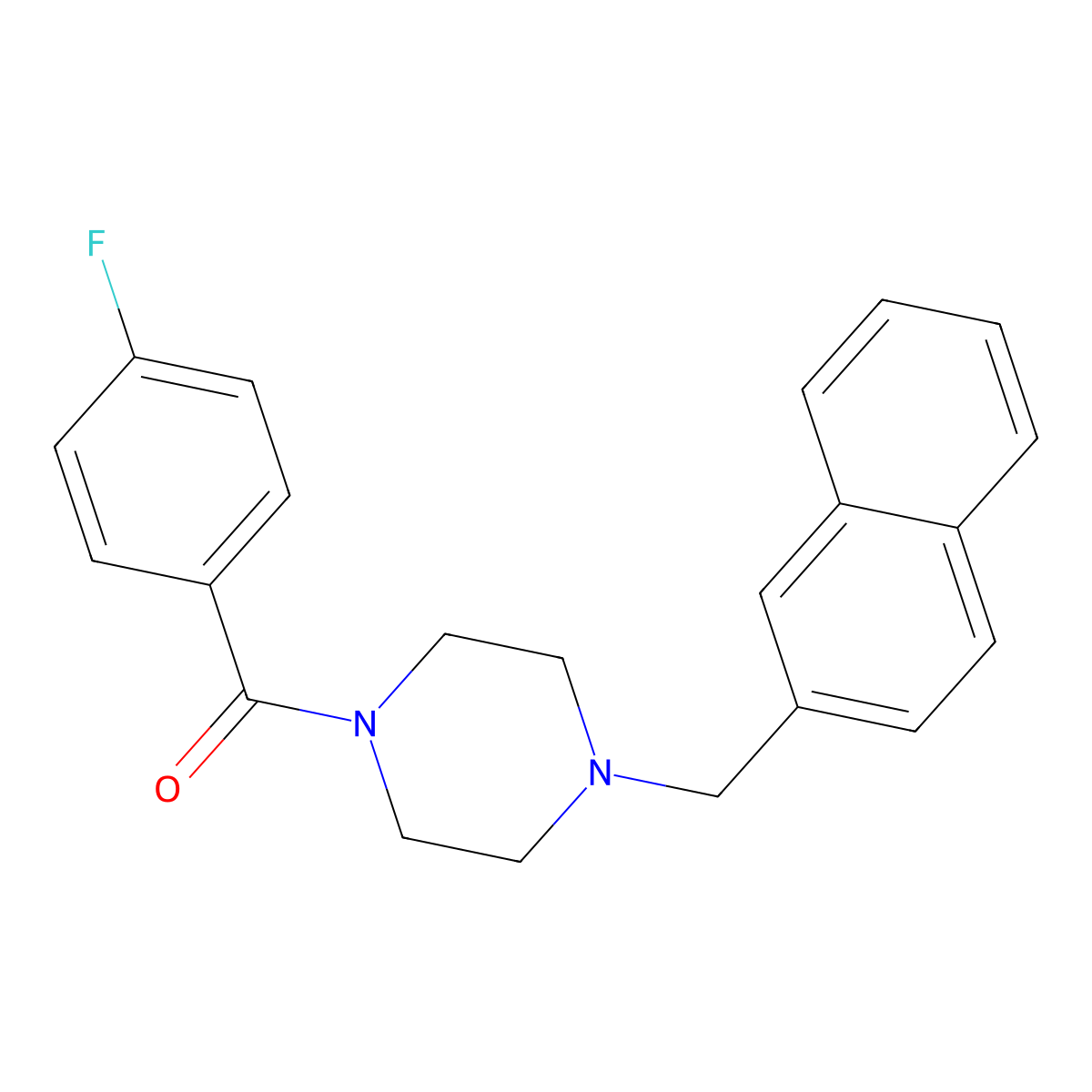 (4-Fluorophenyl)-[4-(naphthalen-2-ylmethyl)piperazin-1-yl]methanone molecular structure, CAS 354536-14-4