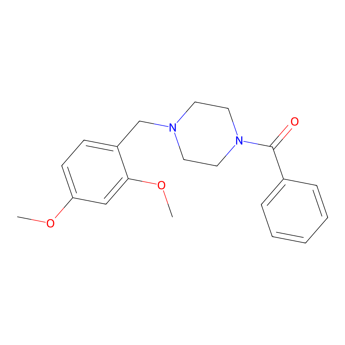 [4-[(2,4-Dimethoxyphenyl)methyl]piperazin-1-yl]-phenylmethanone molecular structure, CAS 354536-18-8
